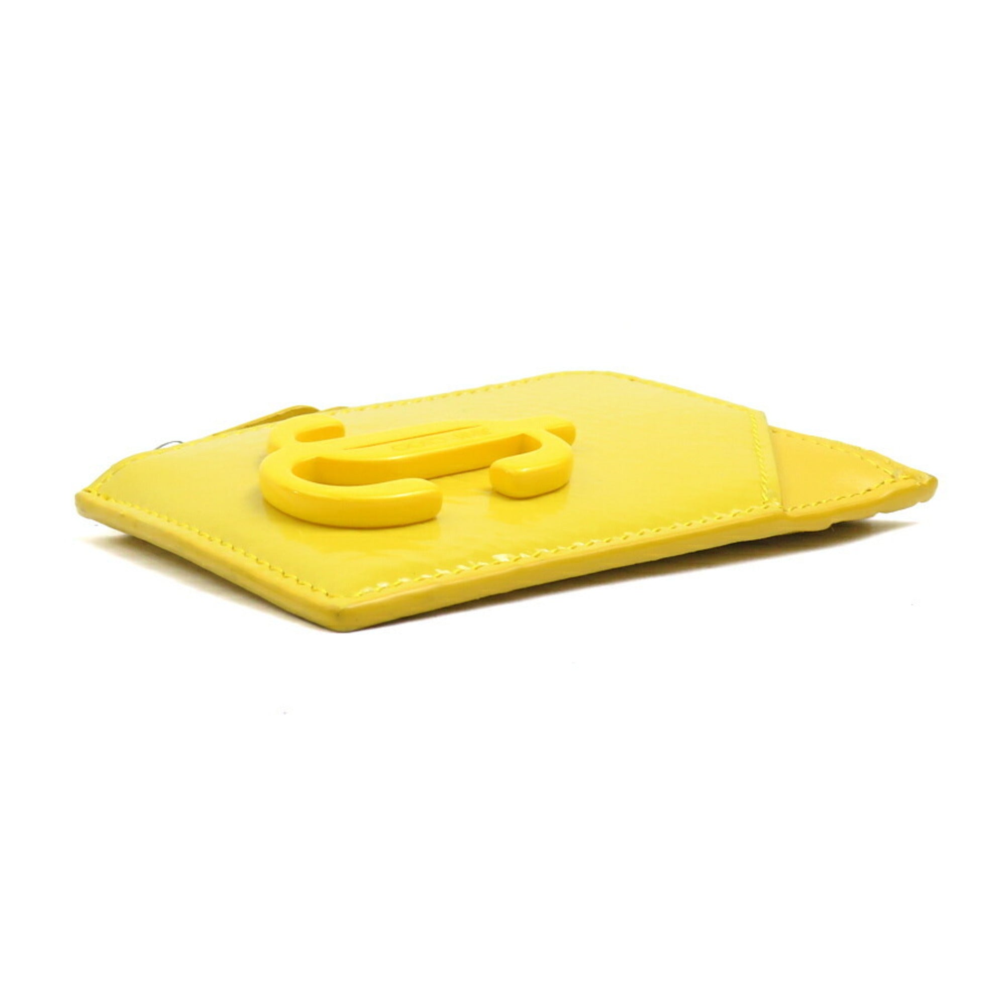 Jimmy Choo Yellow Leather Coin Purse/Coin Case (Pre-Owned)