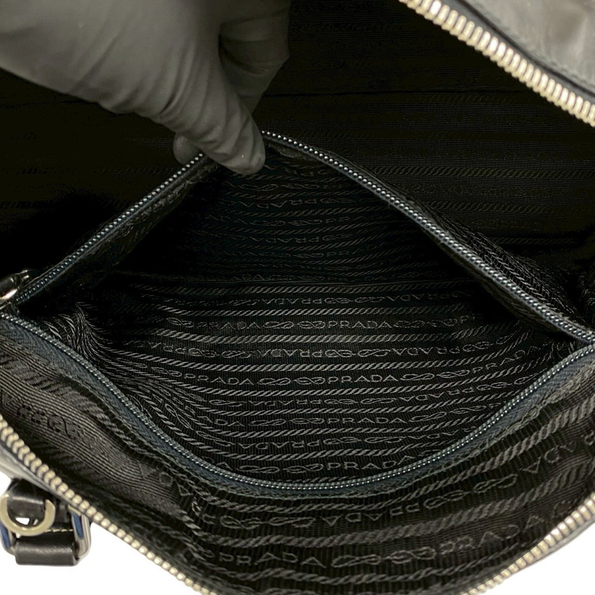 Prada Black Leather Boston Bag Handbag Shoulder Bag (Pre-Owned)