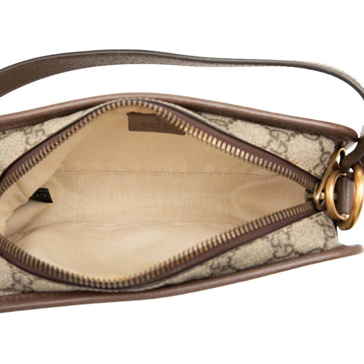 Gucci Beige Brown Pvc Leather Handbag (Pre-Owned)