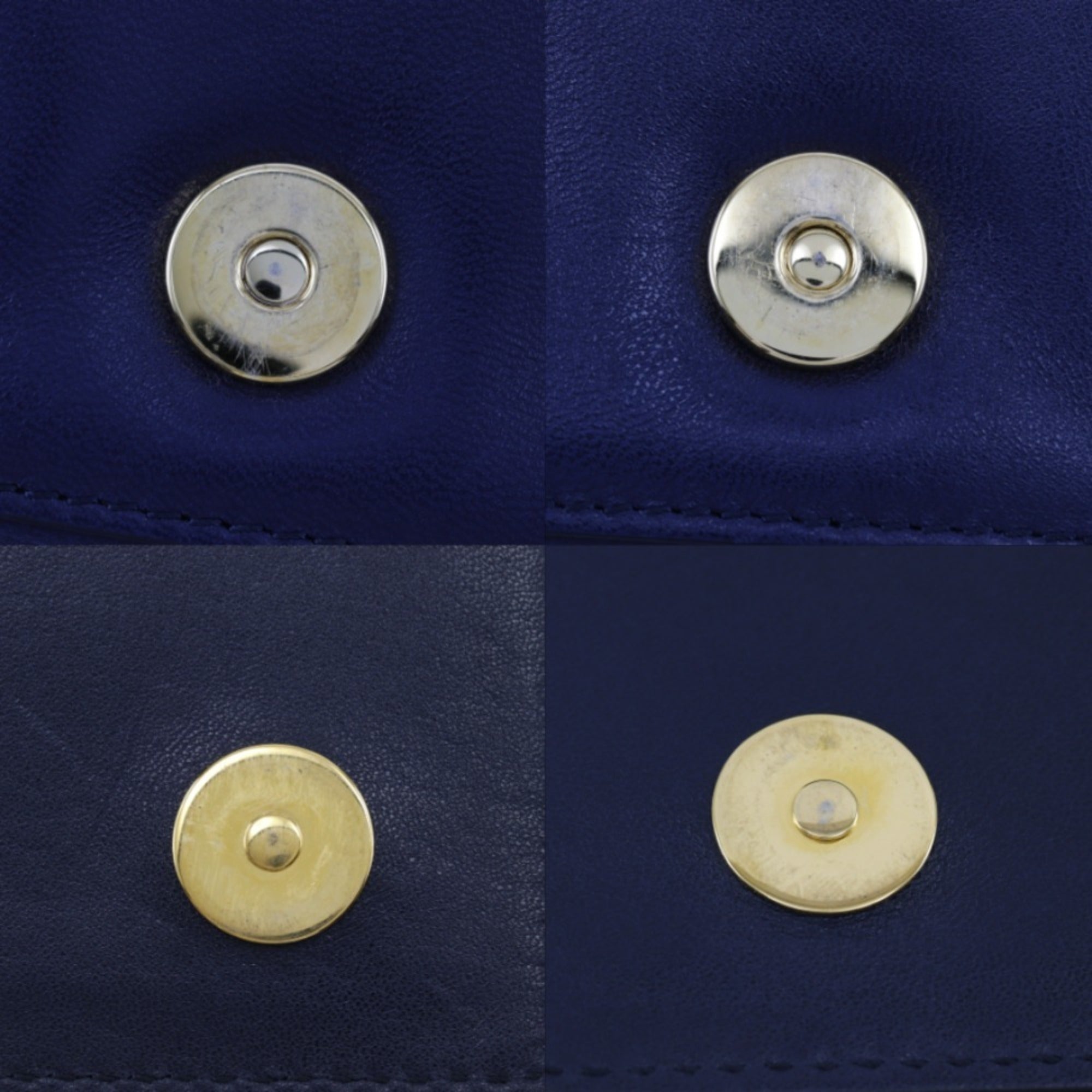 Valentino Garavani Navy Leather Shoulder Bag (Pre-Owned)