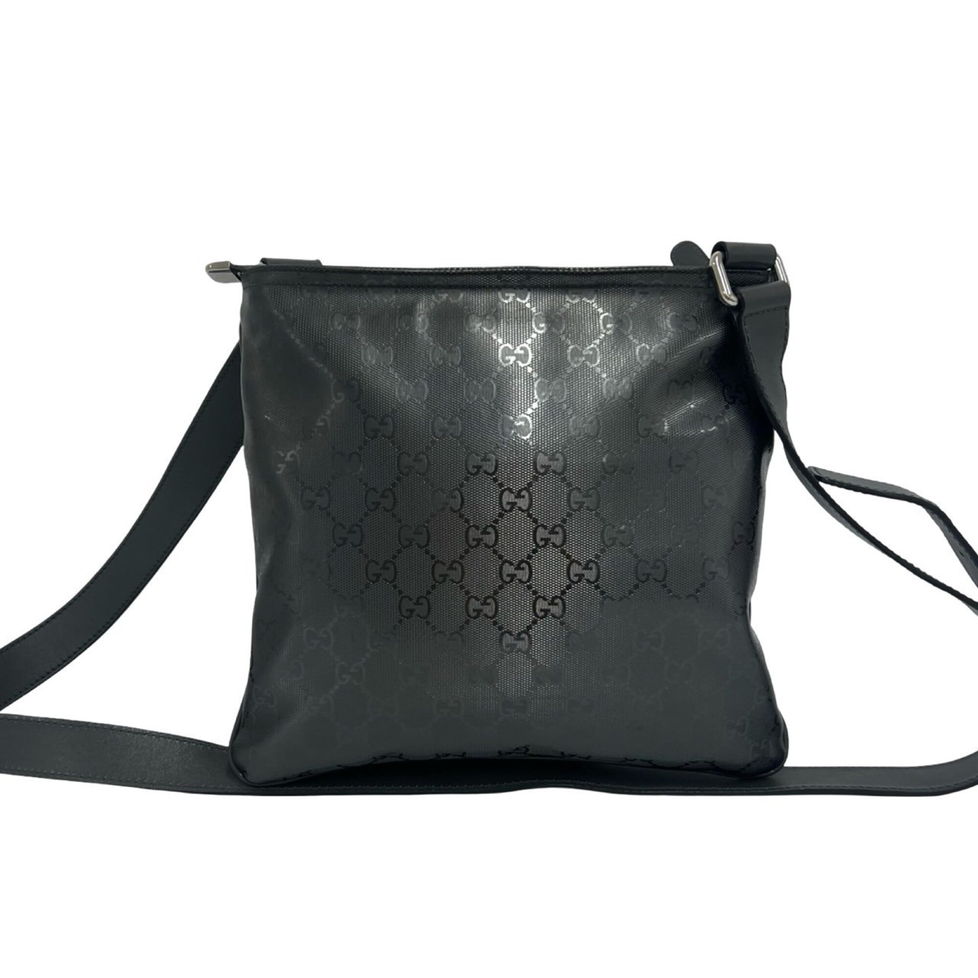 Gucci Gray Pvc Leather Pochette Shoulder Bag (Pre-Owned)