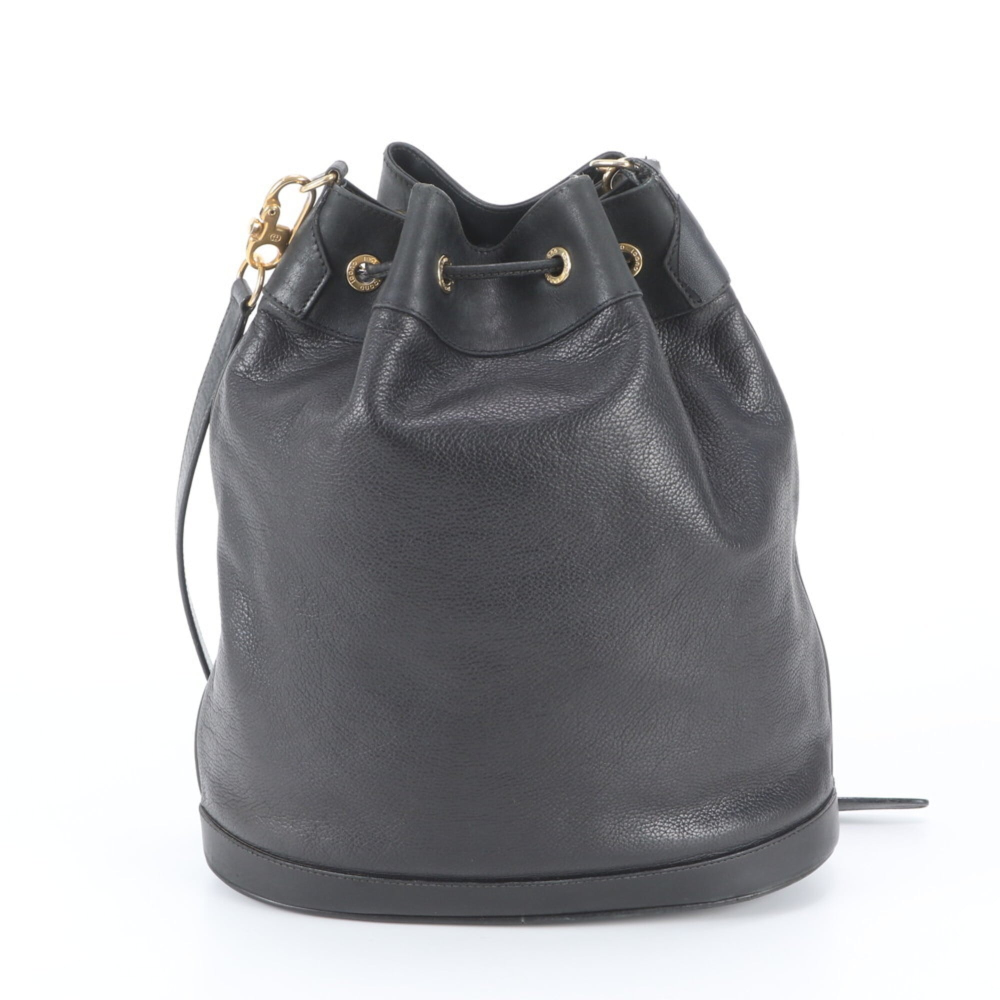 Gucci Black Leather Handbag Shoulder Bag Tote Bag (Pre-Owned)