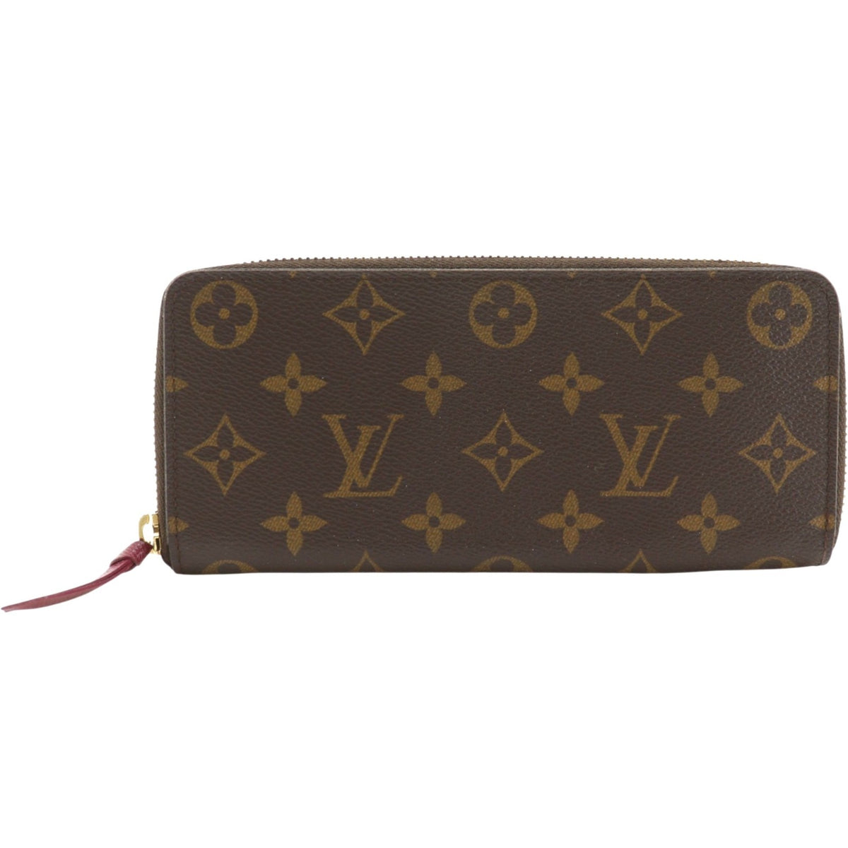 Louis Vuitton Brown Fuchsia Galle Monogram Red Color Monogram Long Wallet (Bi-Fold) (Pre-Owned)