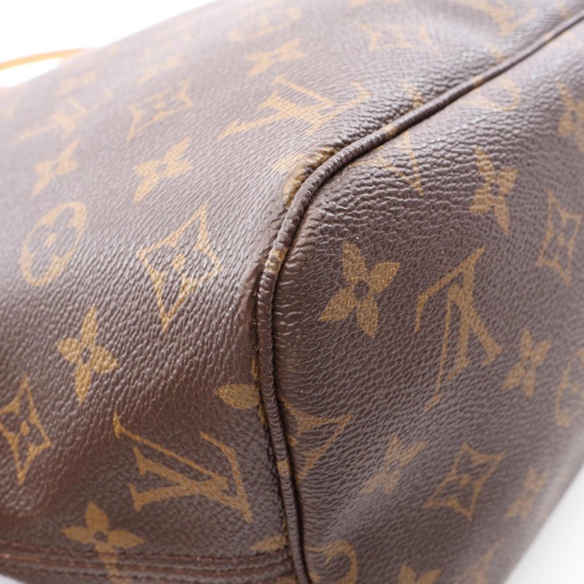 Louis Vuitton Brown Coated Canvas Leather Handbag Tote Bag (Pre-Owned)