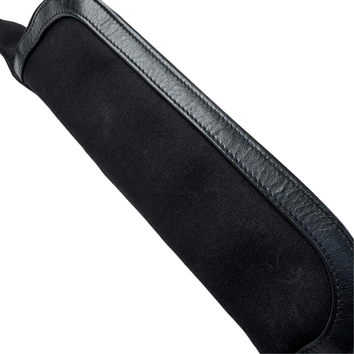 Saint Laurent Black Canvas Leather Pouch Sling Bag (Pre-Owned)