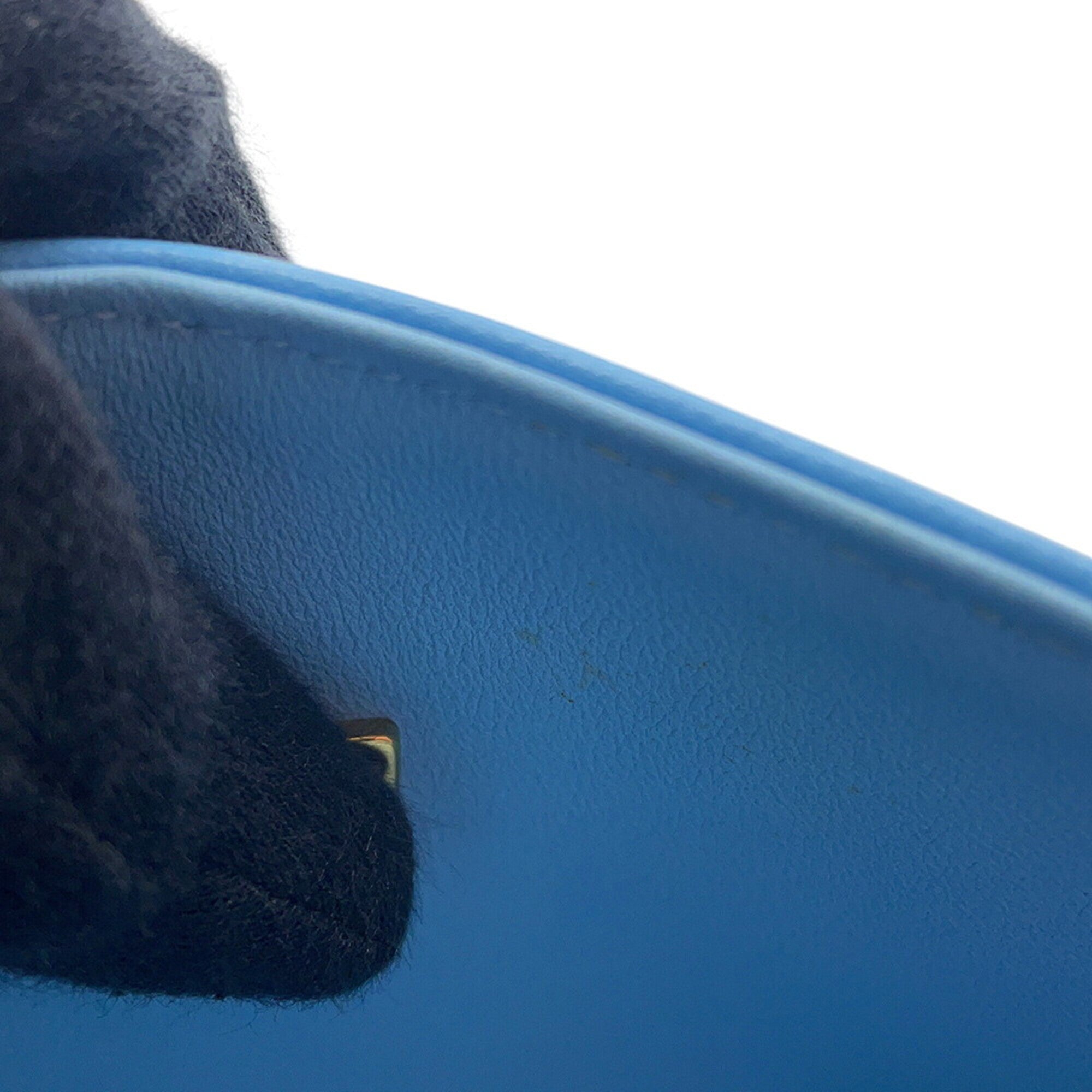 Chanel Sky Blue Grained Calfskin Handbag Shoulder Bag (Pre-Owned)