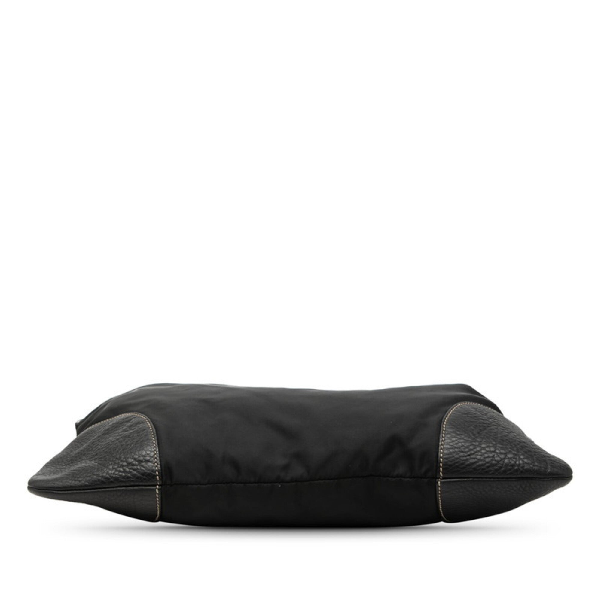 Prada Black Nylon Leather Shoulder Bag (Pre-Owned)