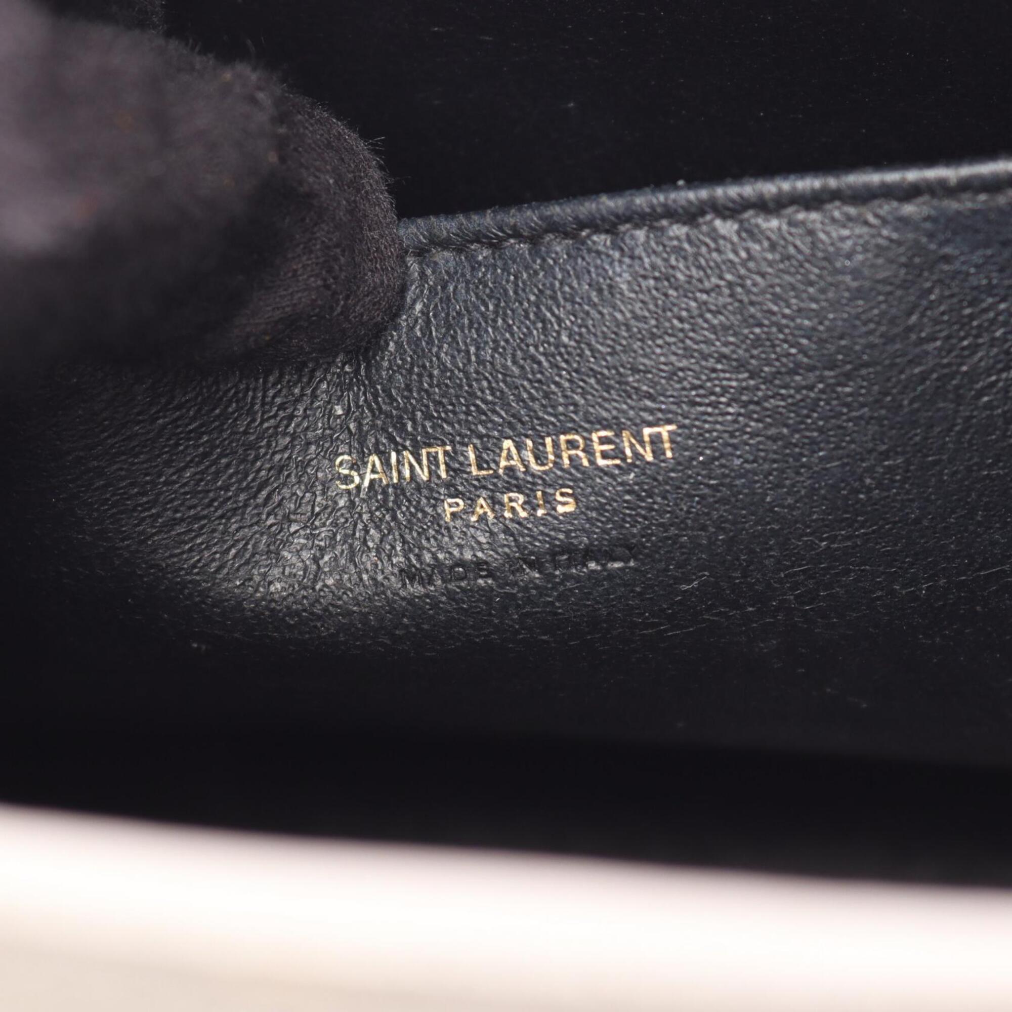 Yves Saint Laurent Gray Leather Handbag (Pre-Owned)