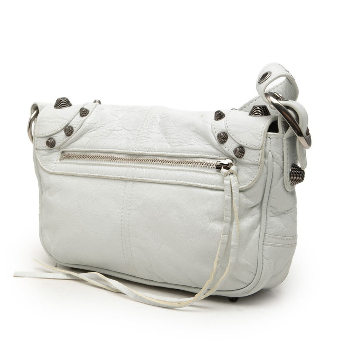 Balenciaga White Leather Shoulder Bag (Pre-Owned)