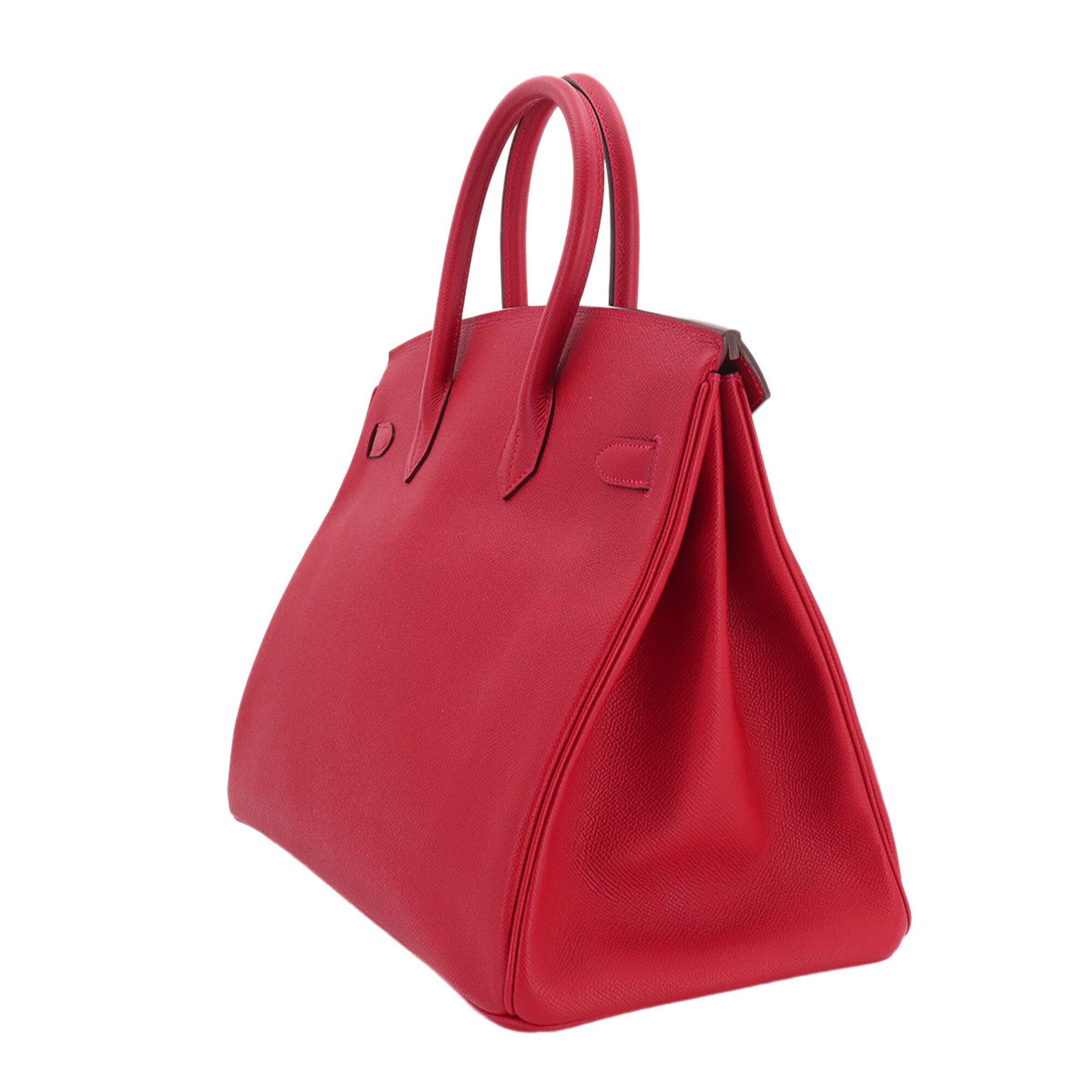 Hermes Rouge Casaque Epsom Leather Handbag (Pre-Owned)
