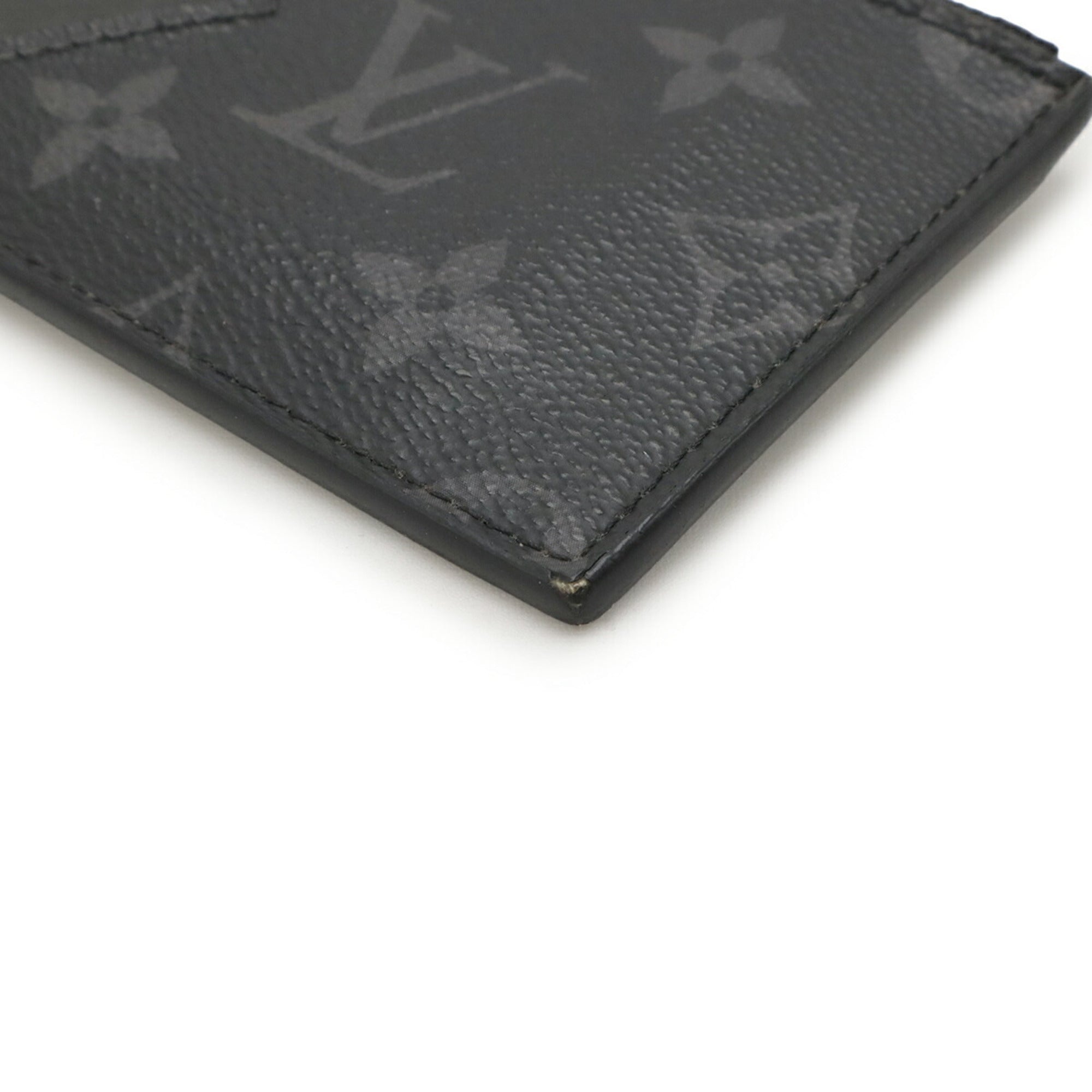 Louis Vuitton Noir Taiga Leather Monogram Eclipse Coin Purse/Coin Case (Pre-Owned)