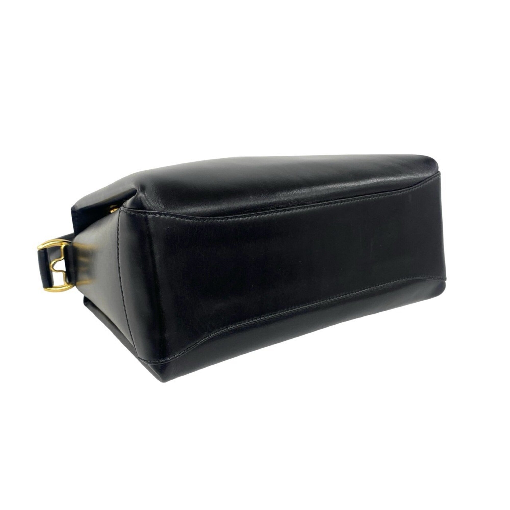 Gucci Black Leather Handbag Shoulder Bag (Pre-Owned)