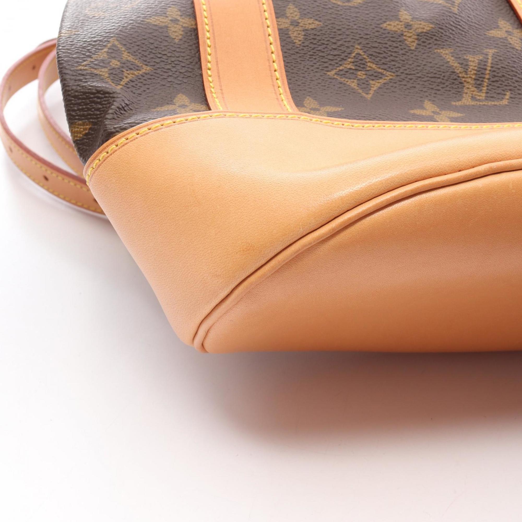 Louis Vuitton Brown Coated Canvas Leather Handbag Shoulder Bag (Pre-Owned)