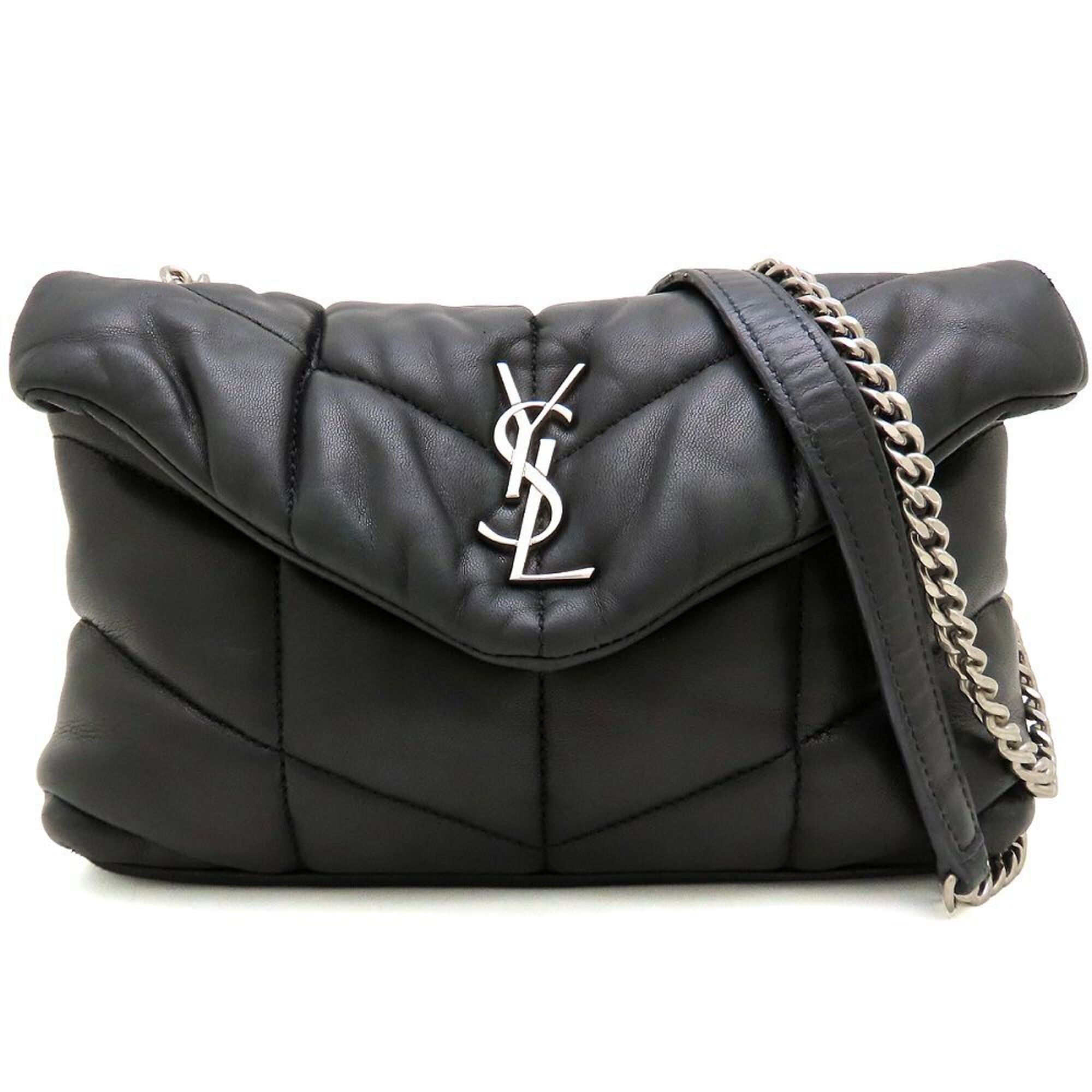 Yves Saint Laurent Black Leather Shoulder Bag (Pre-Owned)