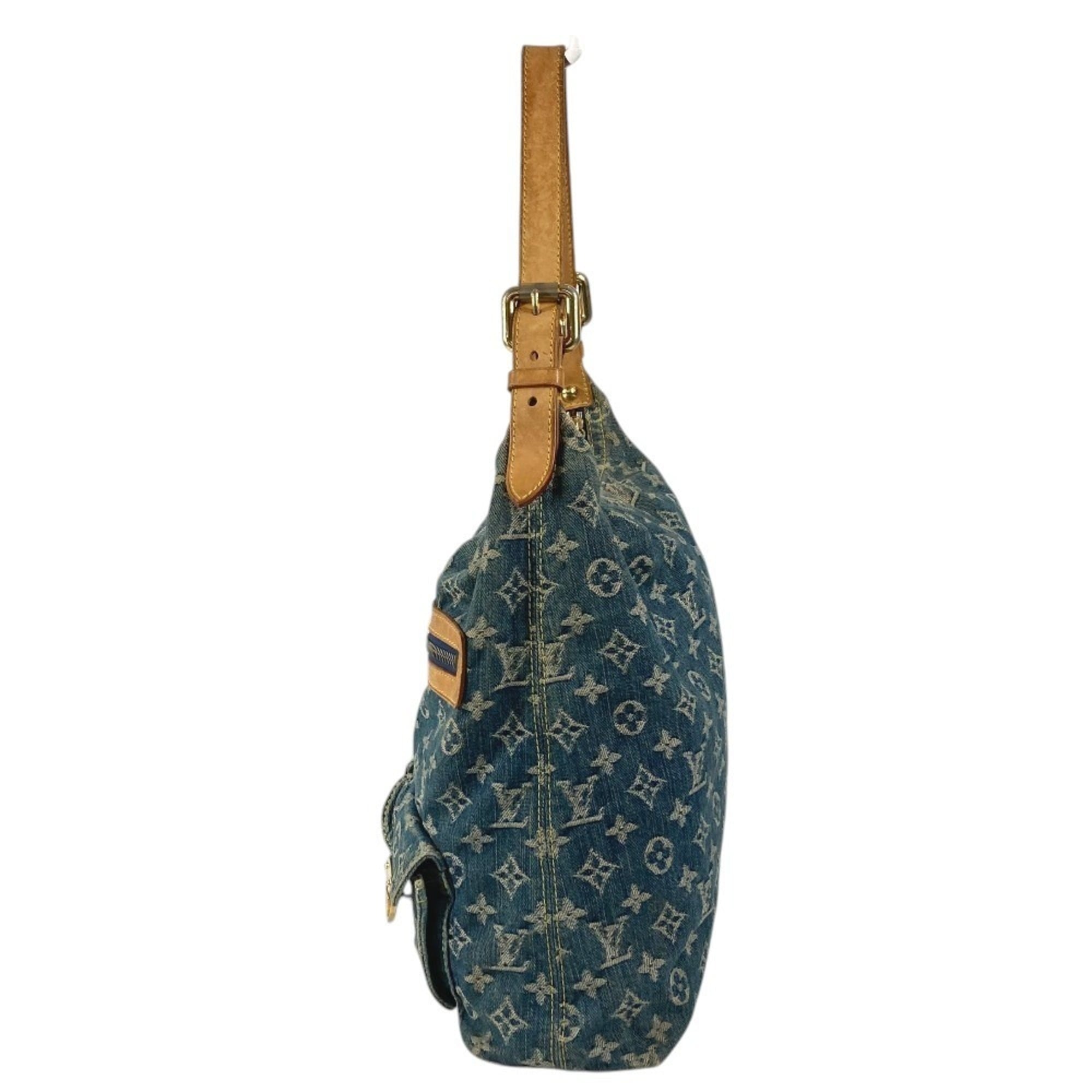 Louis Vuitton Monogram Denim Blue Monogram Denim Shoulder Bag (Pre-Owned)