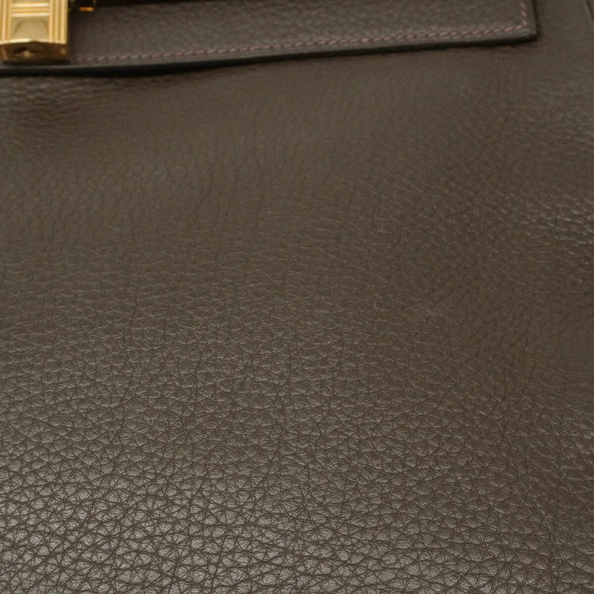Hermes Brown Togo Leather Handbag (Pre-Owned)