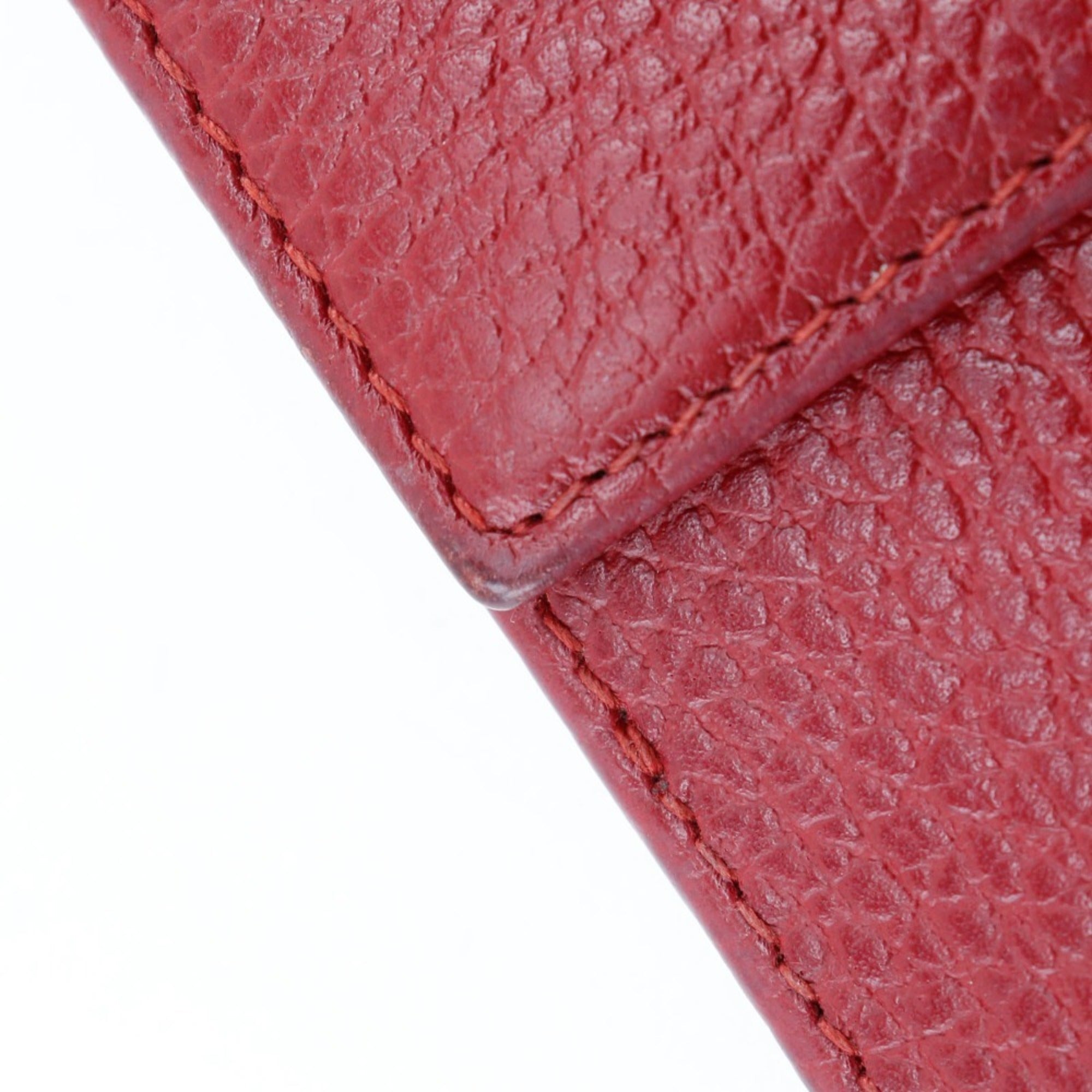 Gucci Red Color Leather Wallet (Bi-Fold) (Pre-Owned)