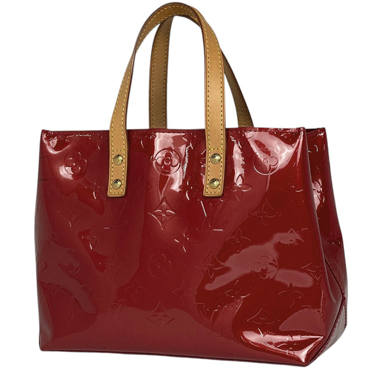 Louis Vuitton Pomme D'amour Red Color Monogram Vernis Handbag Tote Bag (Pre-Owned)