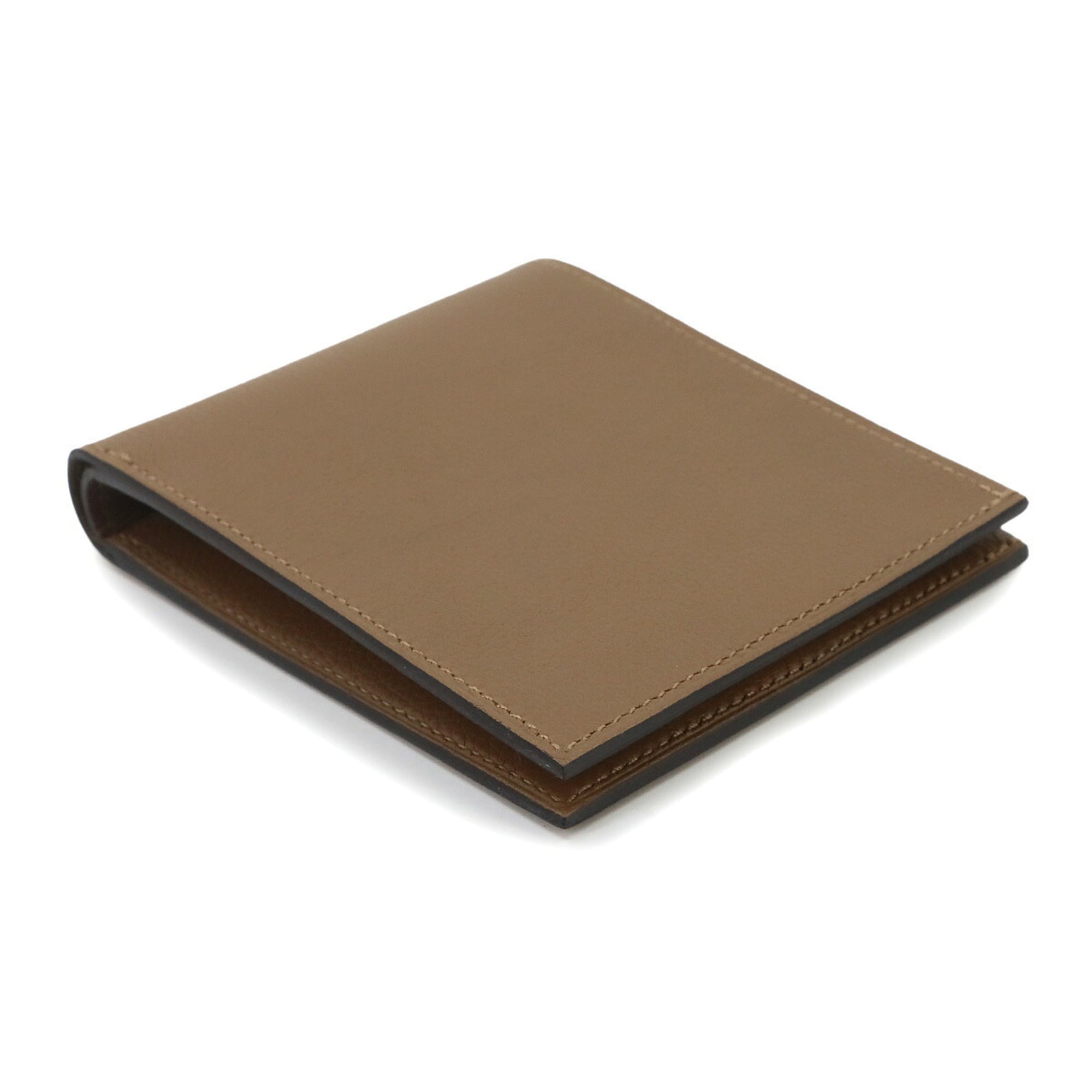 Hermes Beige Leather Wallet (Bi-Fold) (Pre-Owned)
