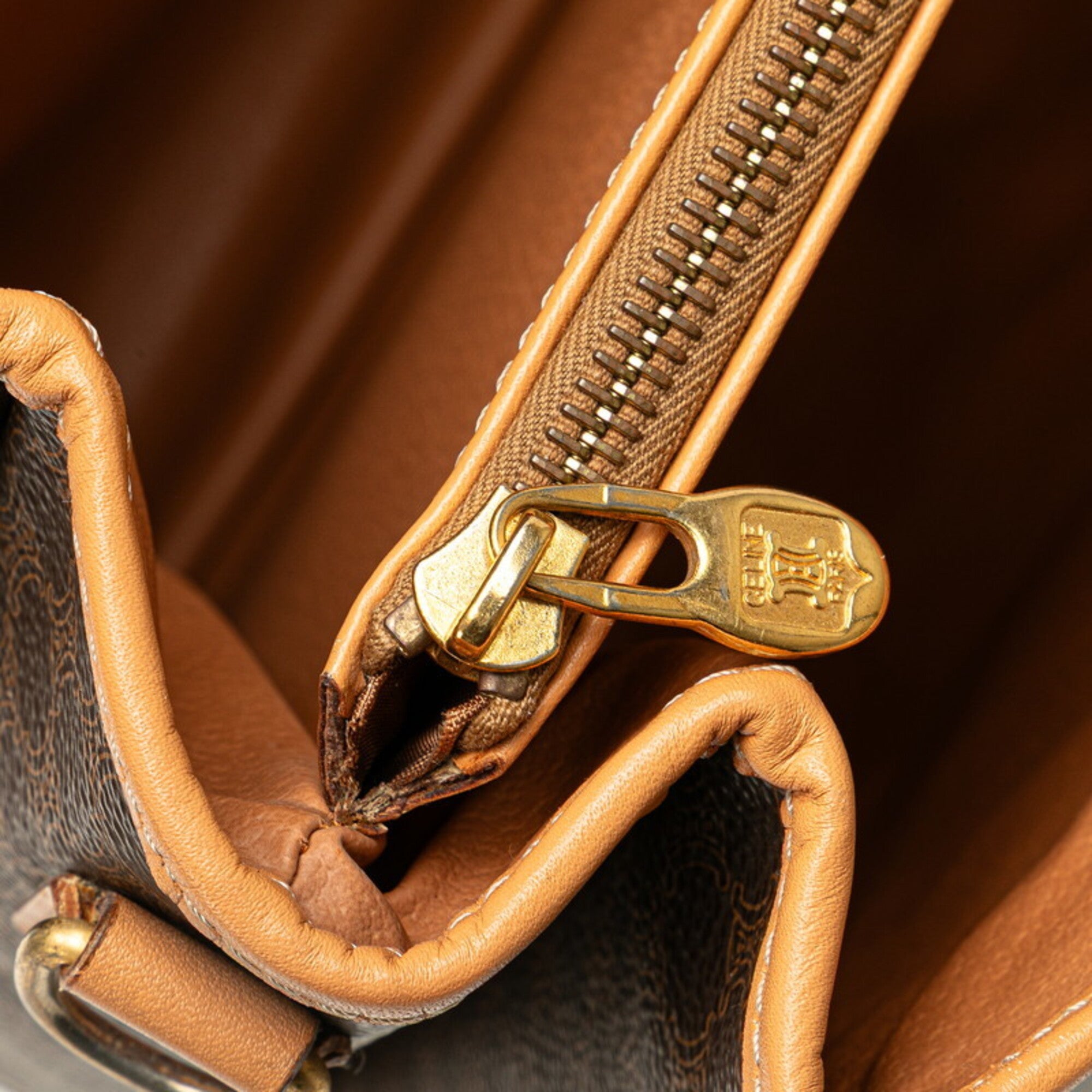 Celine Brown Pvc Leather Briefcase Shoulder Bag (Pre-Owned)