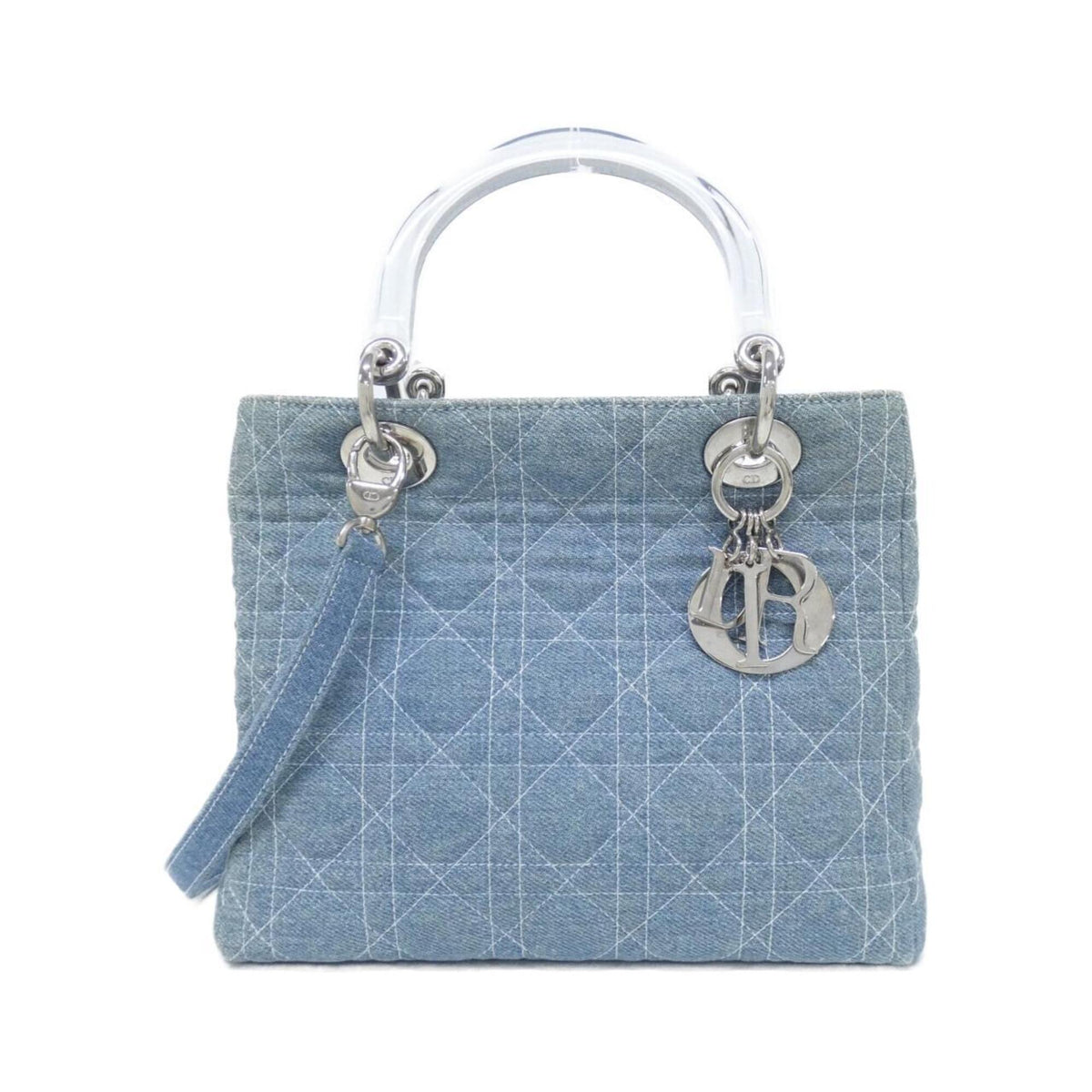 Christian Dior Lady Dior Light Blue Denim Handbag (Pre-Owned)