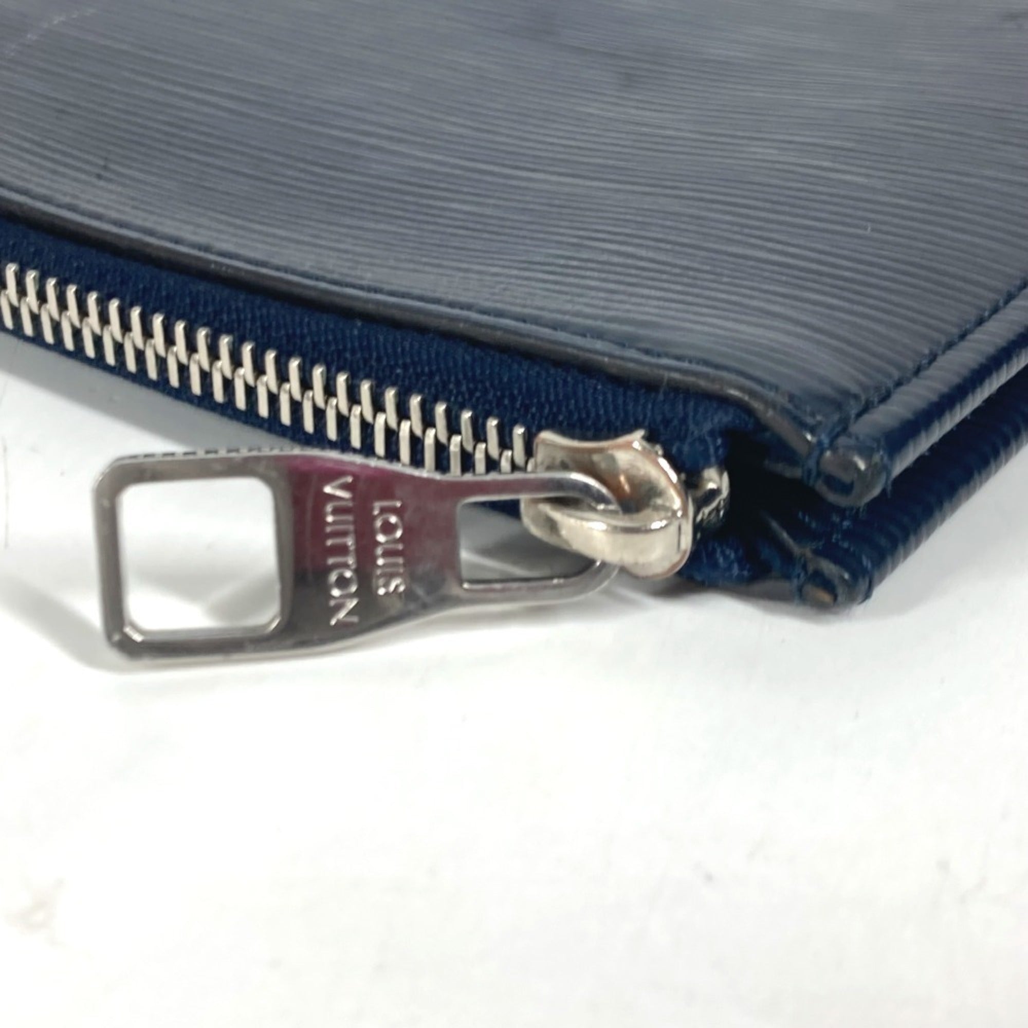 Louis Vuitton Blue Navy Blue Epi Leather Clutch Bag Pochette Pouch (Pre-Owned)