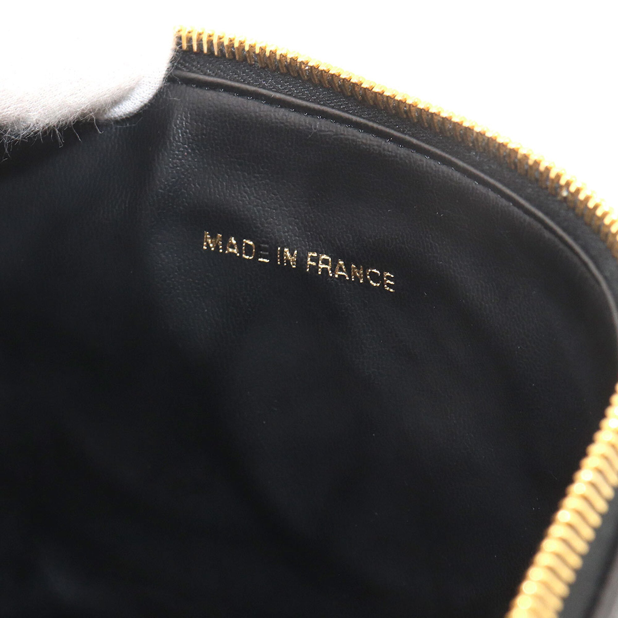 Chanel Black Grained Calfskin Handbag Vanity Bag (Pre-Owned)