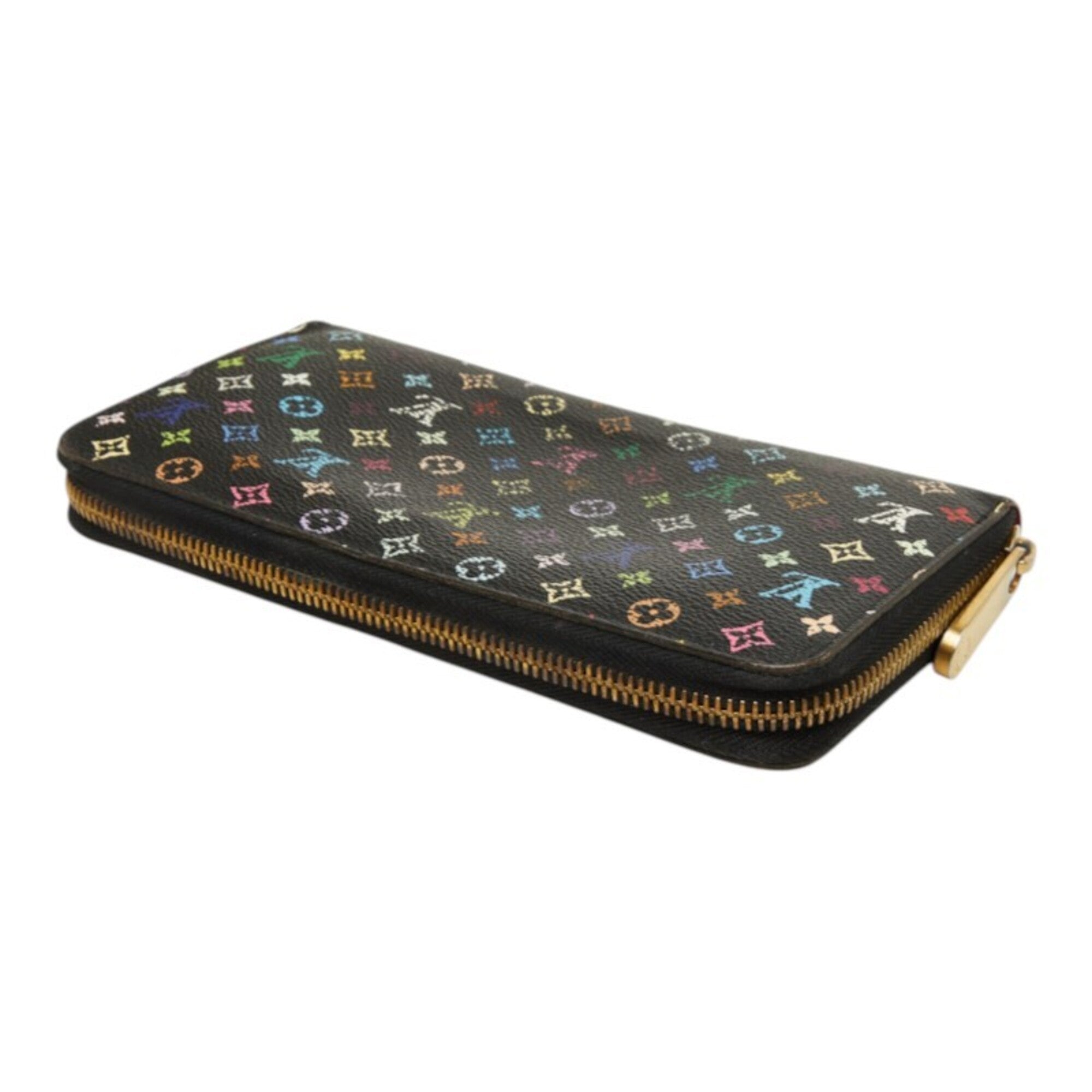 Louis Vuitton Black Monogram Multi-Color Monogram Long Wallet (Bi-Fold) (Pre-Owned)