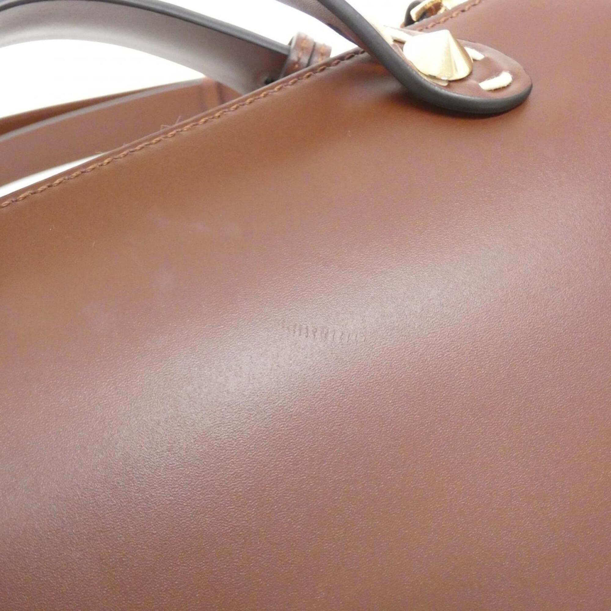 Fendi By The Way Brown Leather Handbag (Pre-Owned)