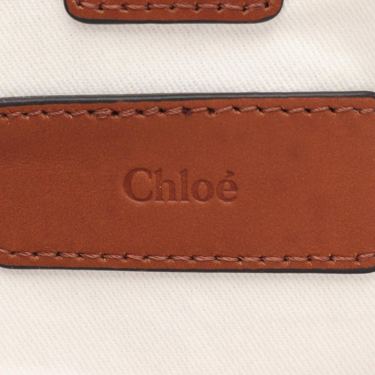 Chloé Pink White Canvas Handbag (Pre-Owned)