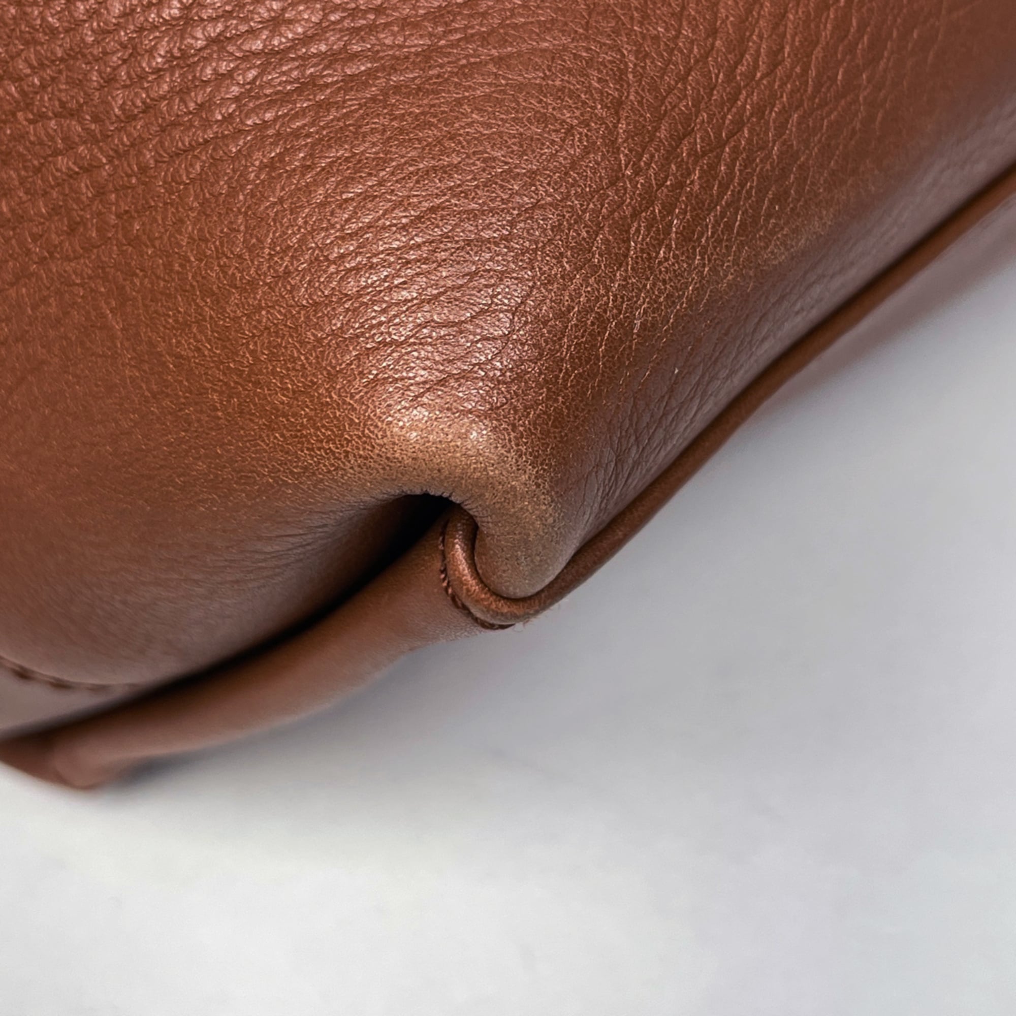 Salvatore Ferragamo Gancini Brown Leather Handbag (Pre-Owned)