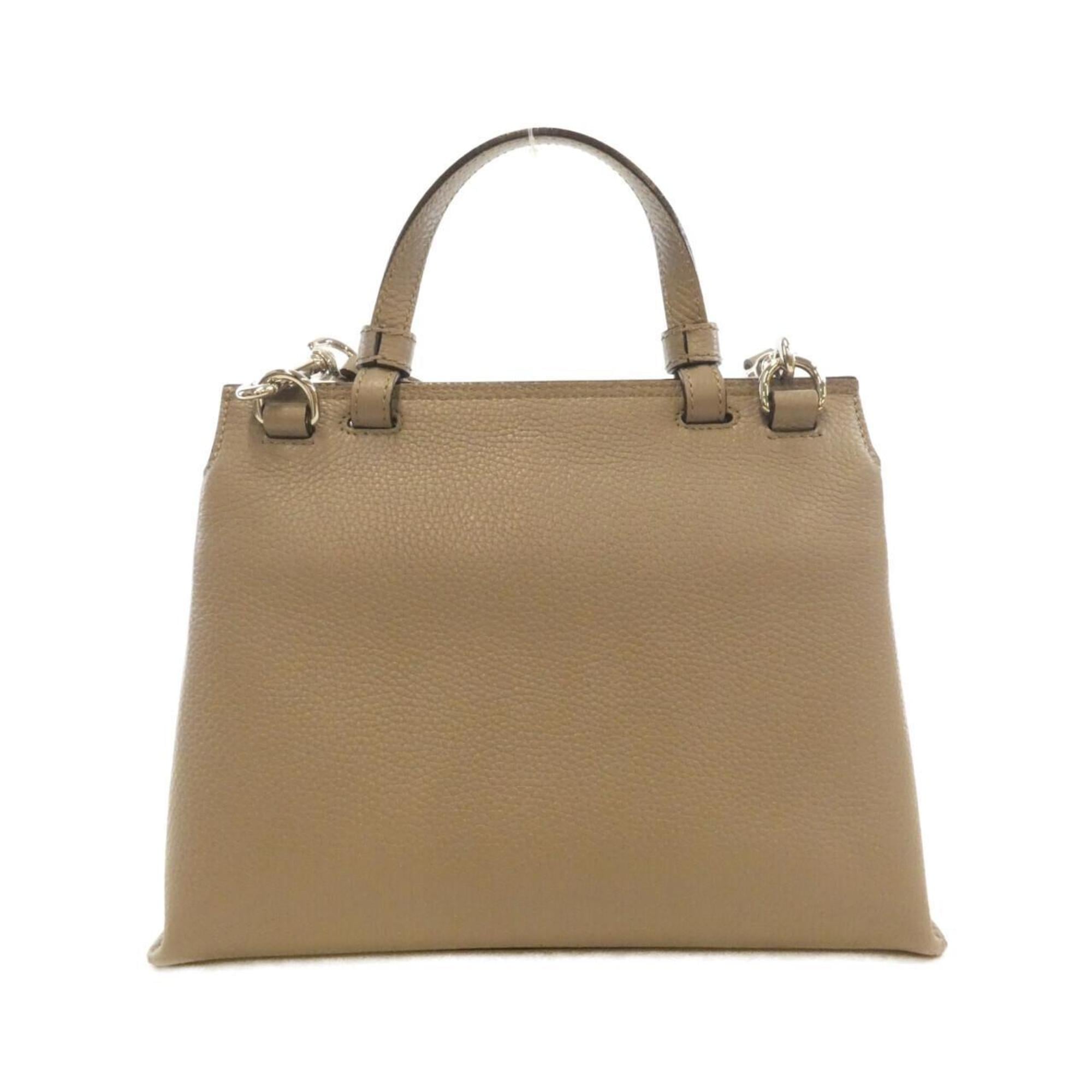 Gucci Light Gray Leather Handbag (Pre-Owned)
