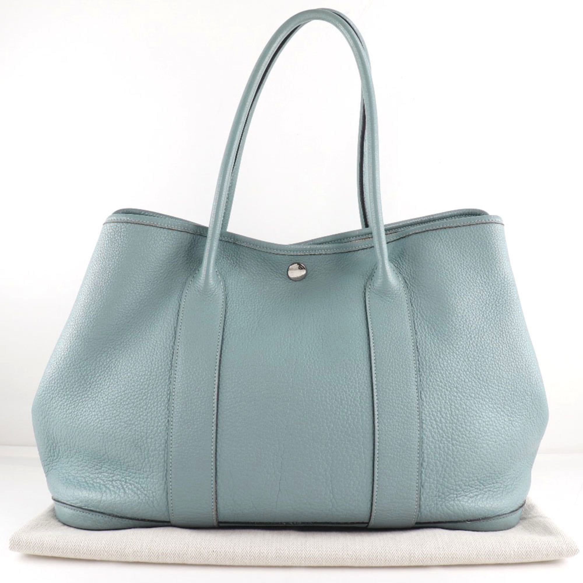 Hermes Garden Blue Lin Light Blue Negonda Leather Tote Bag (Pre-Owned)