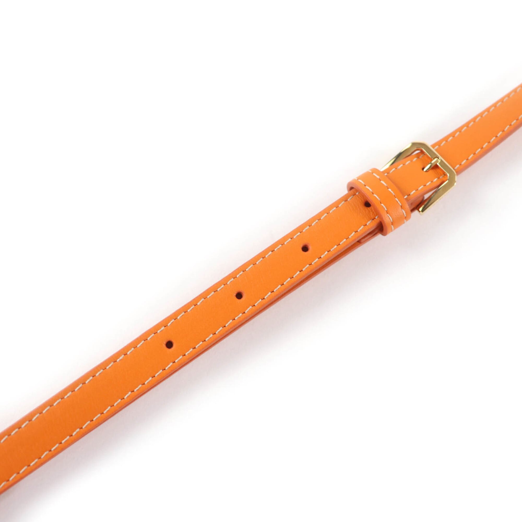 Burberry Orange Leather Clutch Bag Shoulder Bag (Pre-Owned)