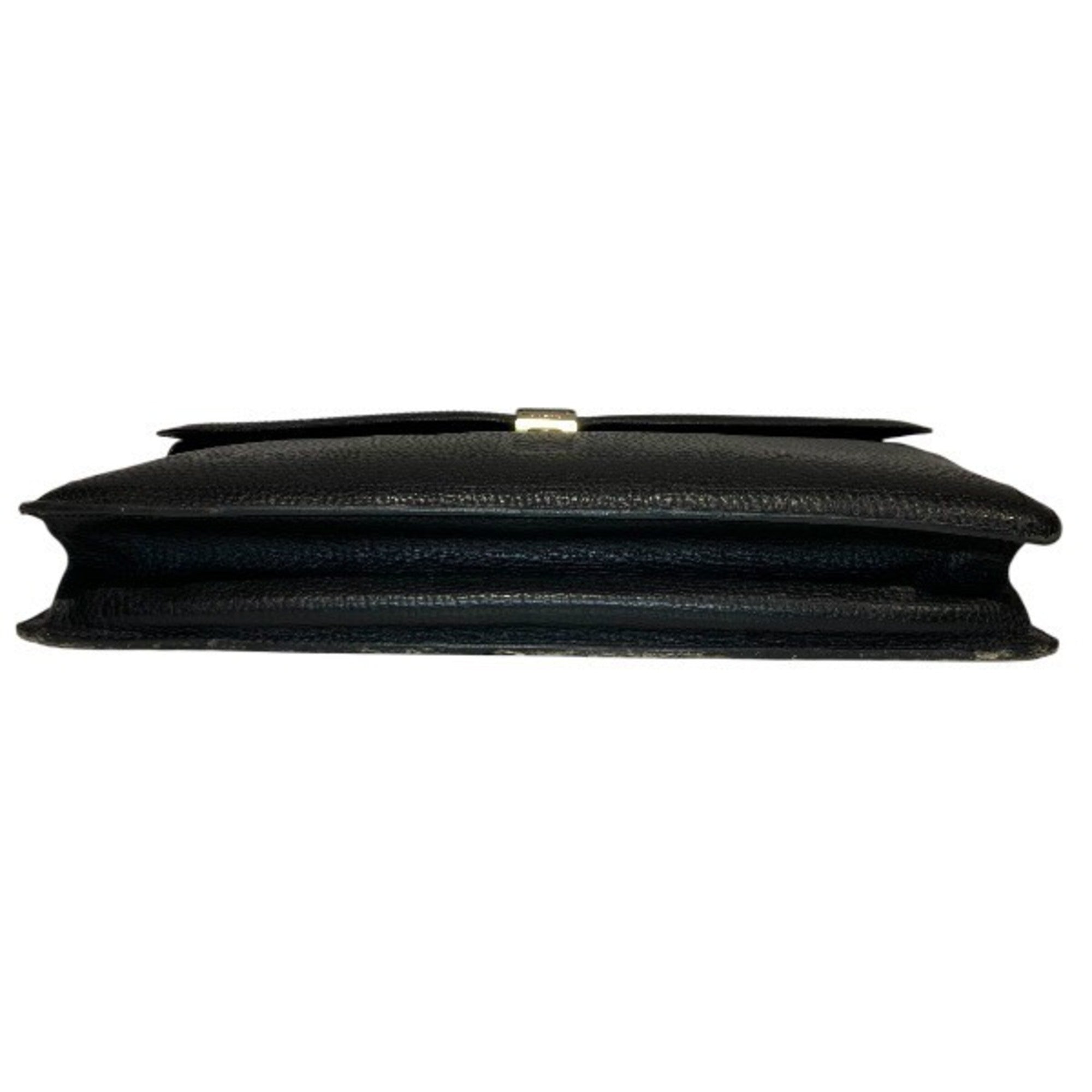 Loewe Black Leather Briefcase Handbag (Pre-Owned)