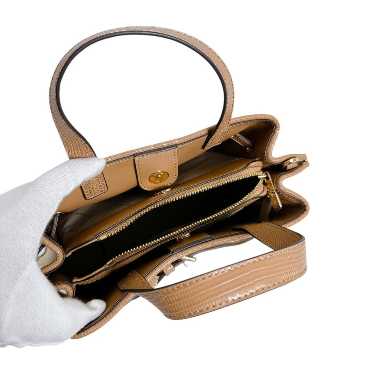 Michael Kors Brown Elastane Handbag Shoulder Bag (Pre-Owned)