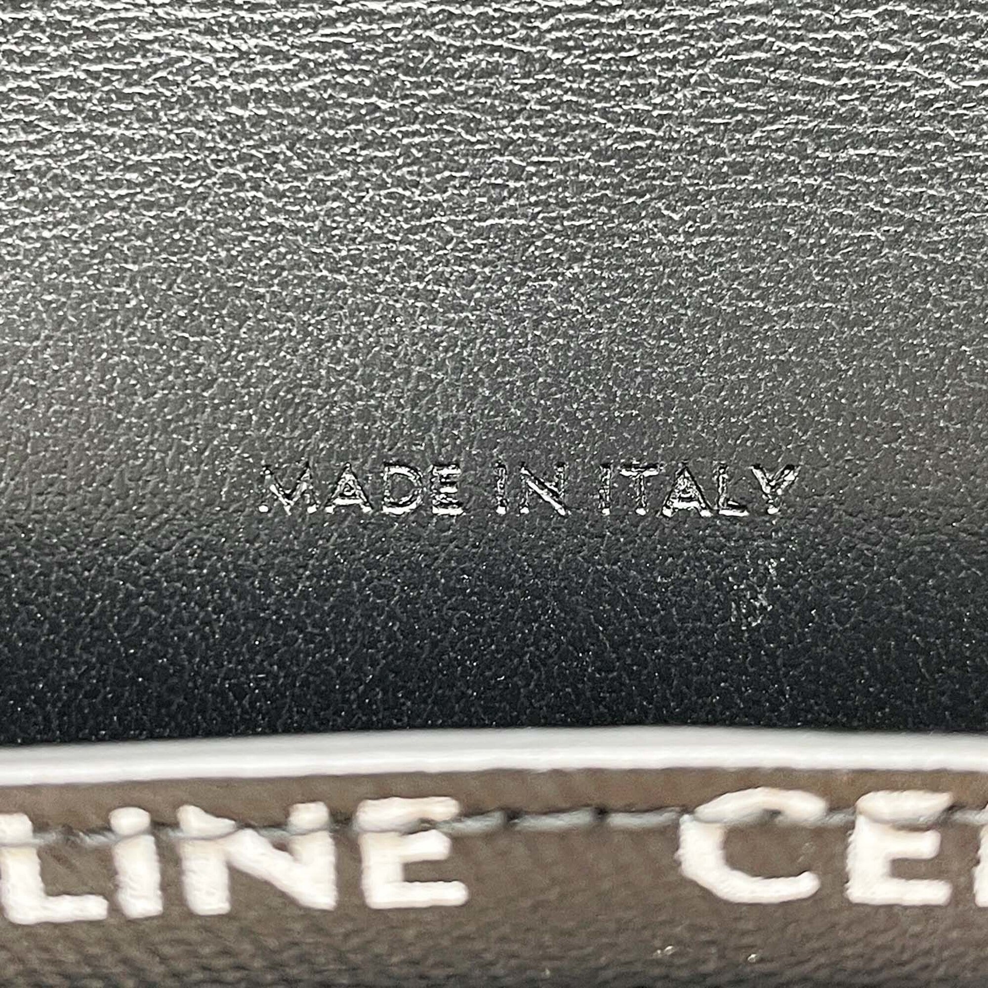 Celine Black White Leather Pvc Shoulder Bag (Pre-Owned)