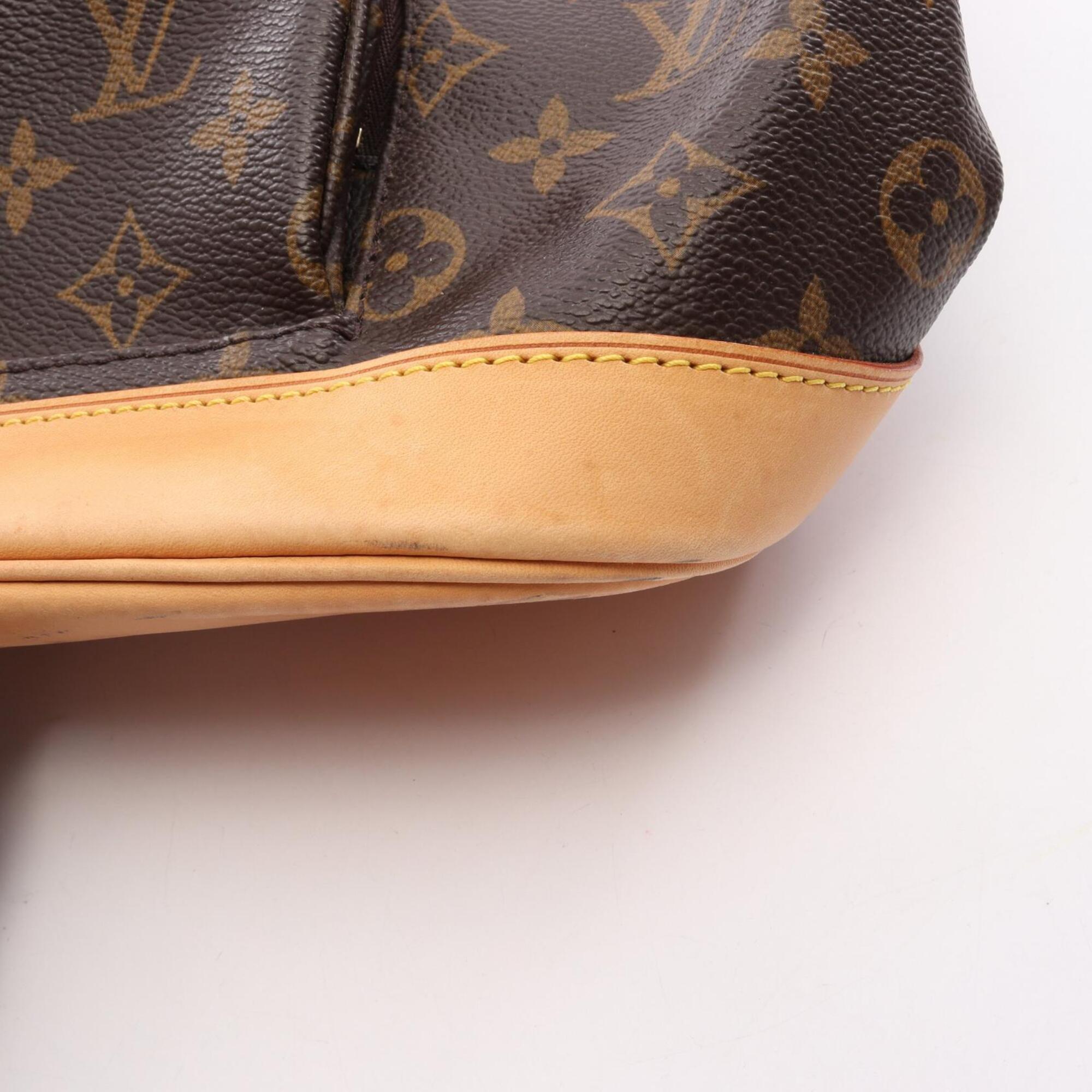 Louis Vuitton Brown Monogram Coated Canvas Leather Backpack (Pre-Owned)