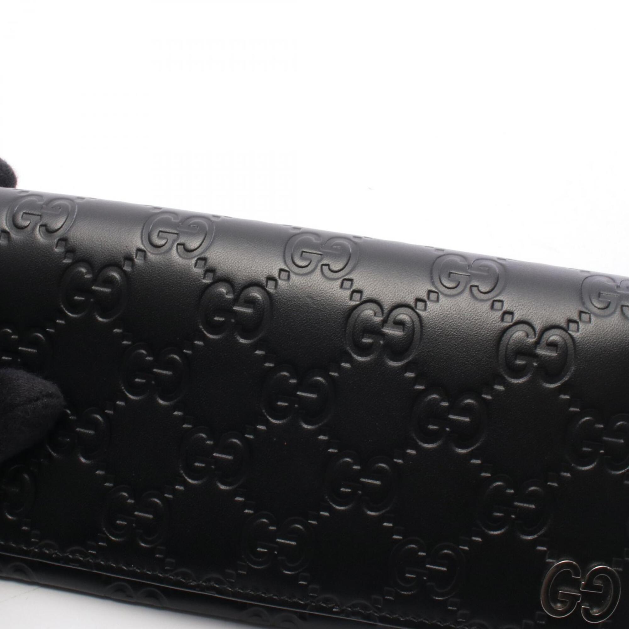 Gucci Black Leather Long Wallet (Bi-Fold) (Pre-Owned)