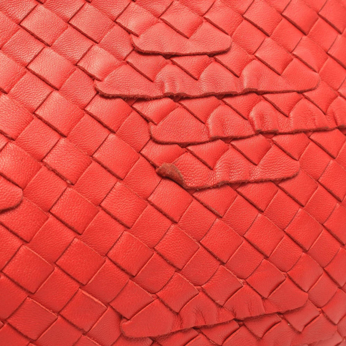 Bottega Veneta Red Color Leather Handbag Shoulder Bag (Pre-Owned)