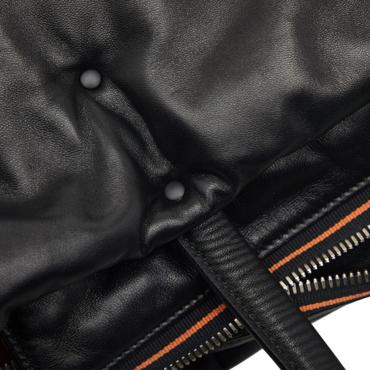 Prada Black Leather Shoulder Bag Tote Bag (Pre-Owned)