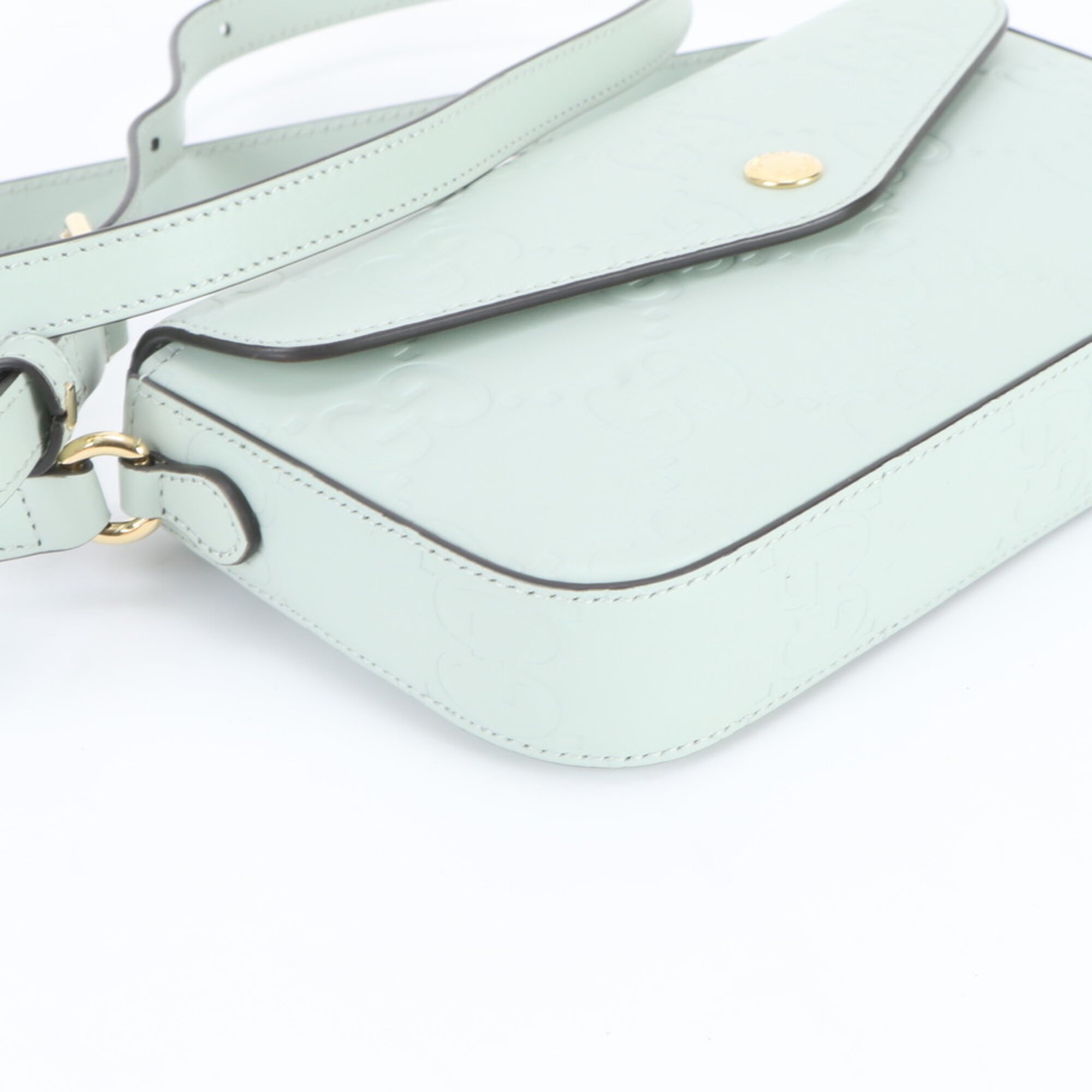 Gucci Emerald Green Leather Shoulder Bag Tote Bag (Pre-Owned)
