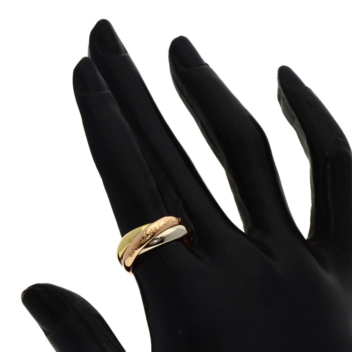 Cartier Trinity Pink White Yellow Band Ring (Pre-Owned)