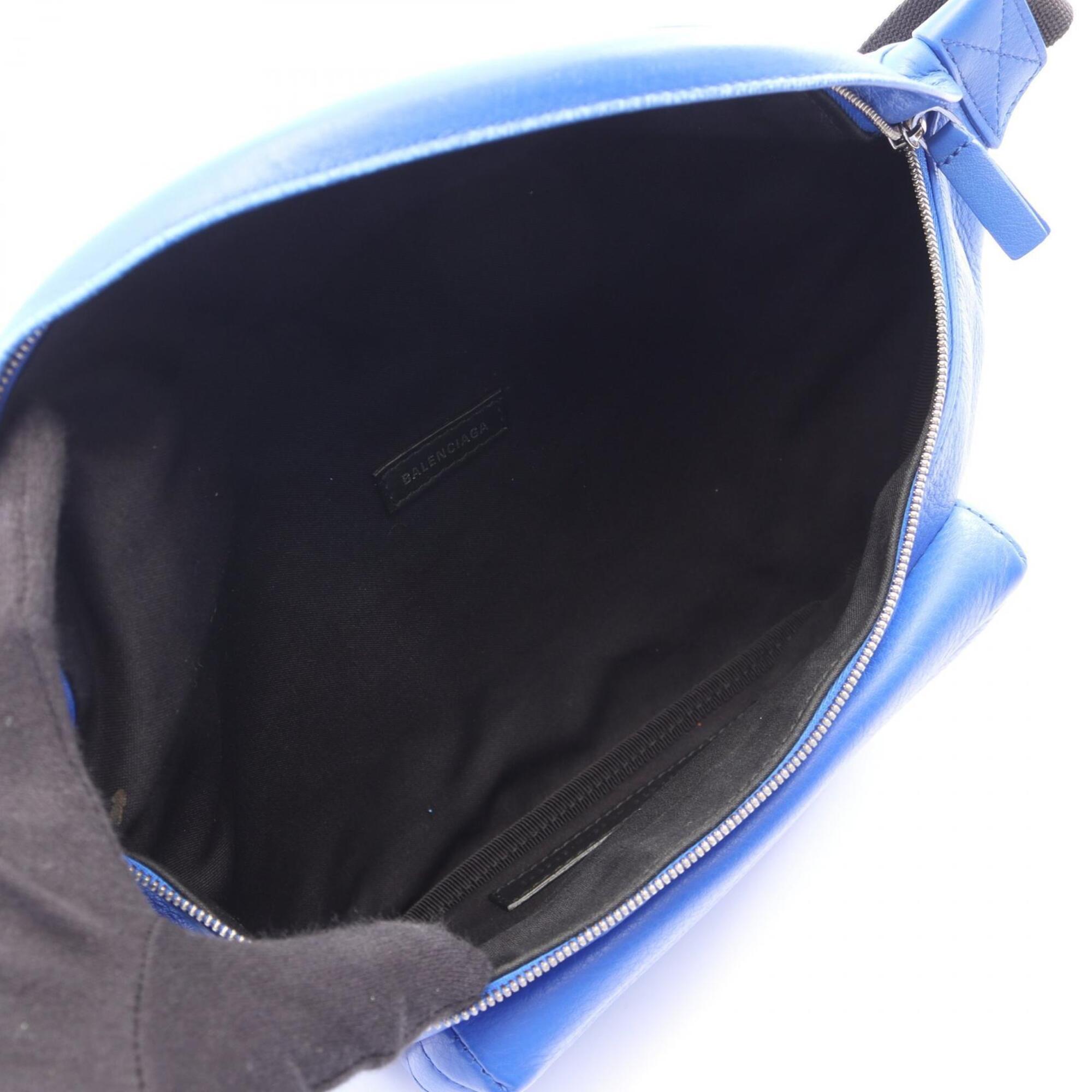 Balenciaga Blue Leather Fanny Pack Handbag (Pre-Owned)