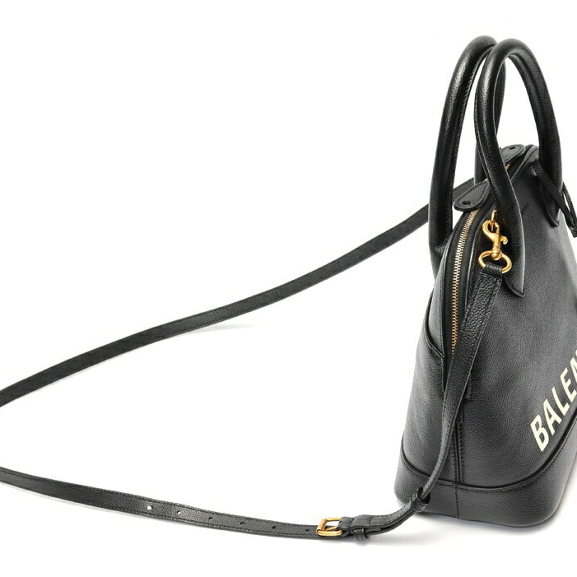 Balenciaga Black Leather Shoulder Bag (Pre-Owned)