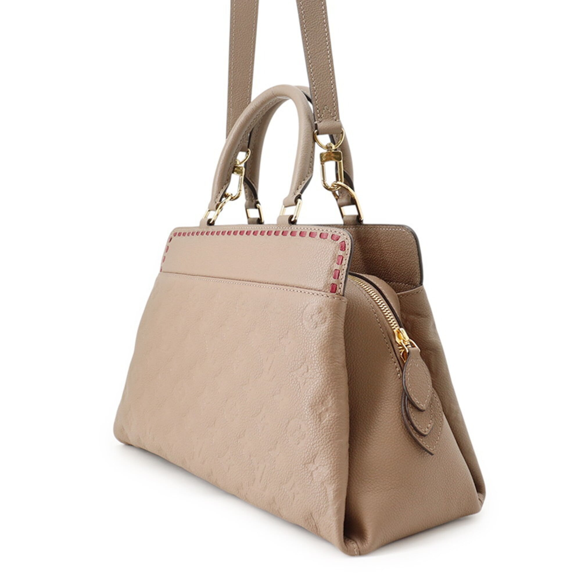 Louis Vuitton Taupe Monogram Empreinte Handbag Shoulder Bag (Pre-Owned)