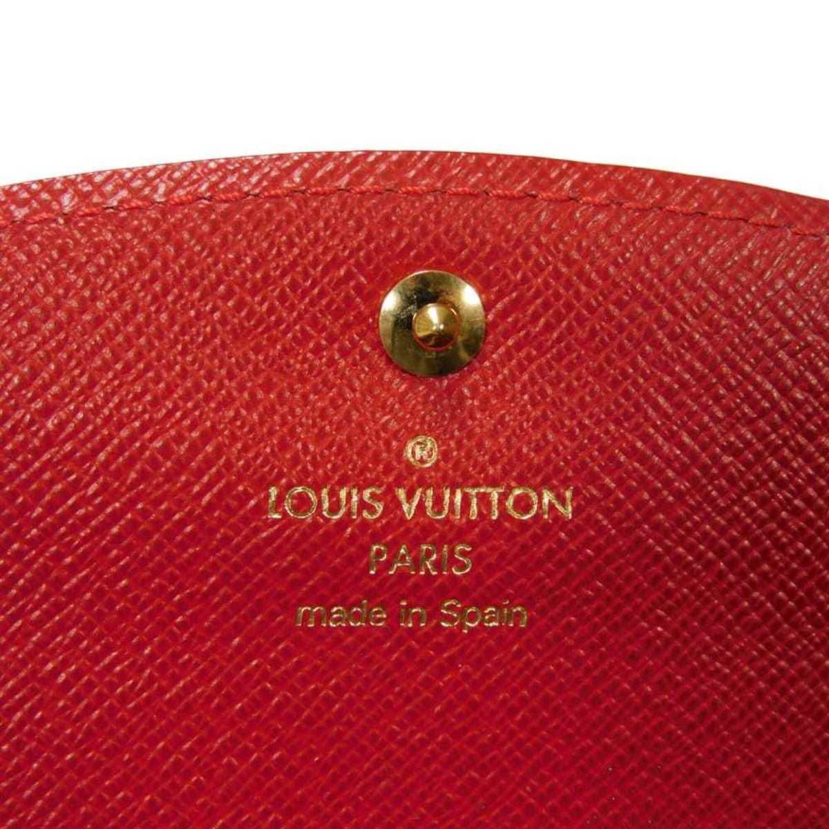 Louis Vuitton Brown Cerise Damier Canvas Ebene Red Color Damier Canvas Long Wallet (Bi-Fold) (Pre-Owned)