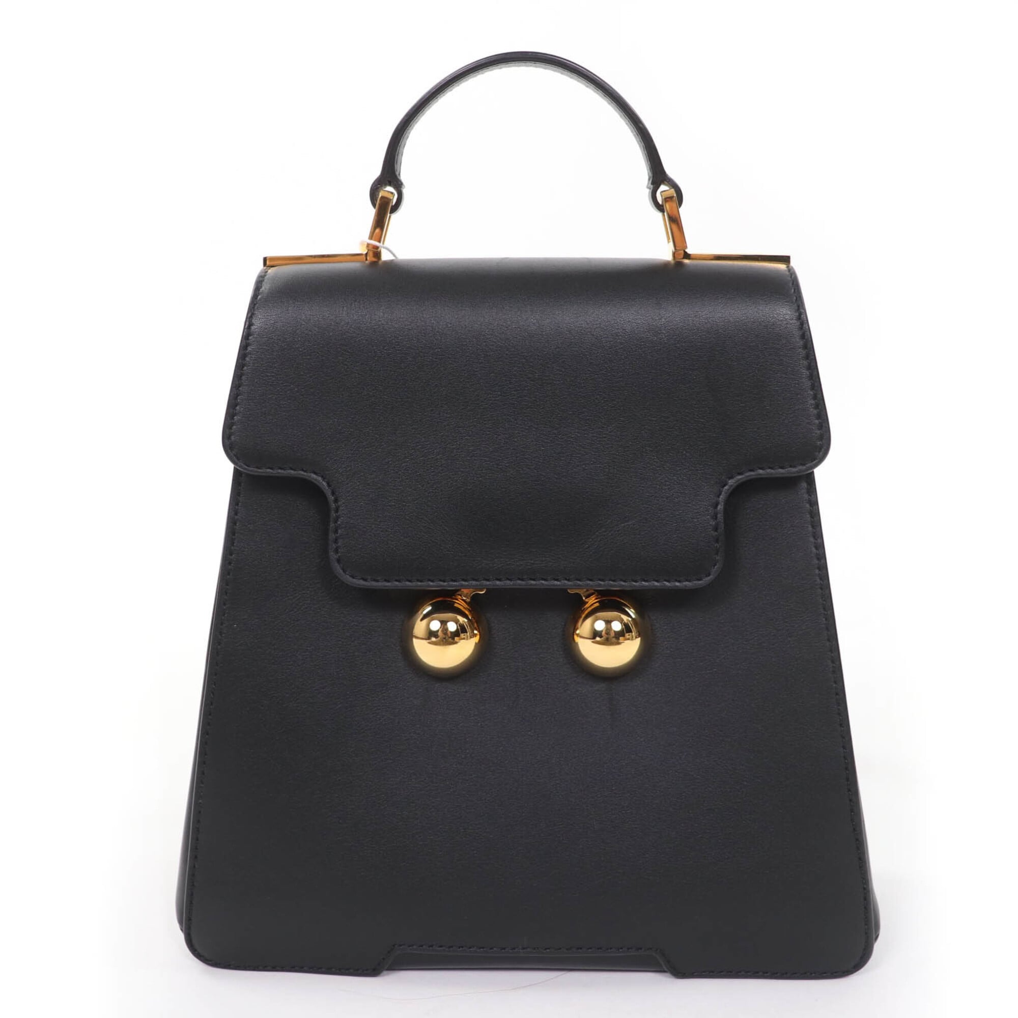 Marni Black Leather Backpack Handbag (Pre-Owned)