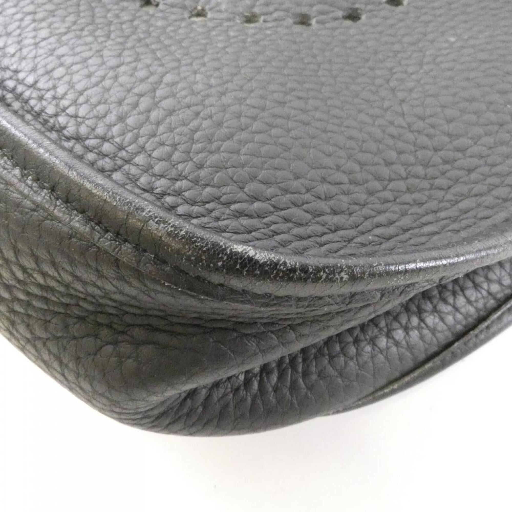 Hermes Black Taurillon Clemence Leather Shoulder Bag (Pre-Owned)
