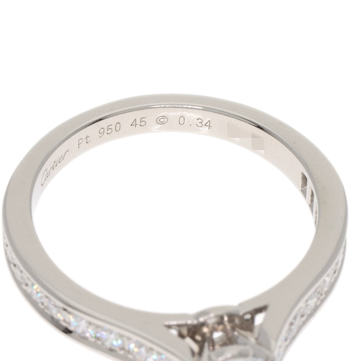 Cartier Platinum Platinum 950 Band Ring (Pre-Owned)